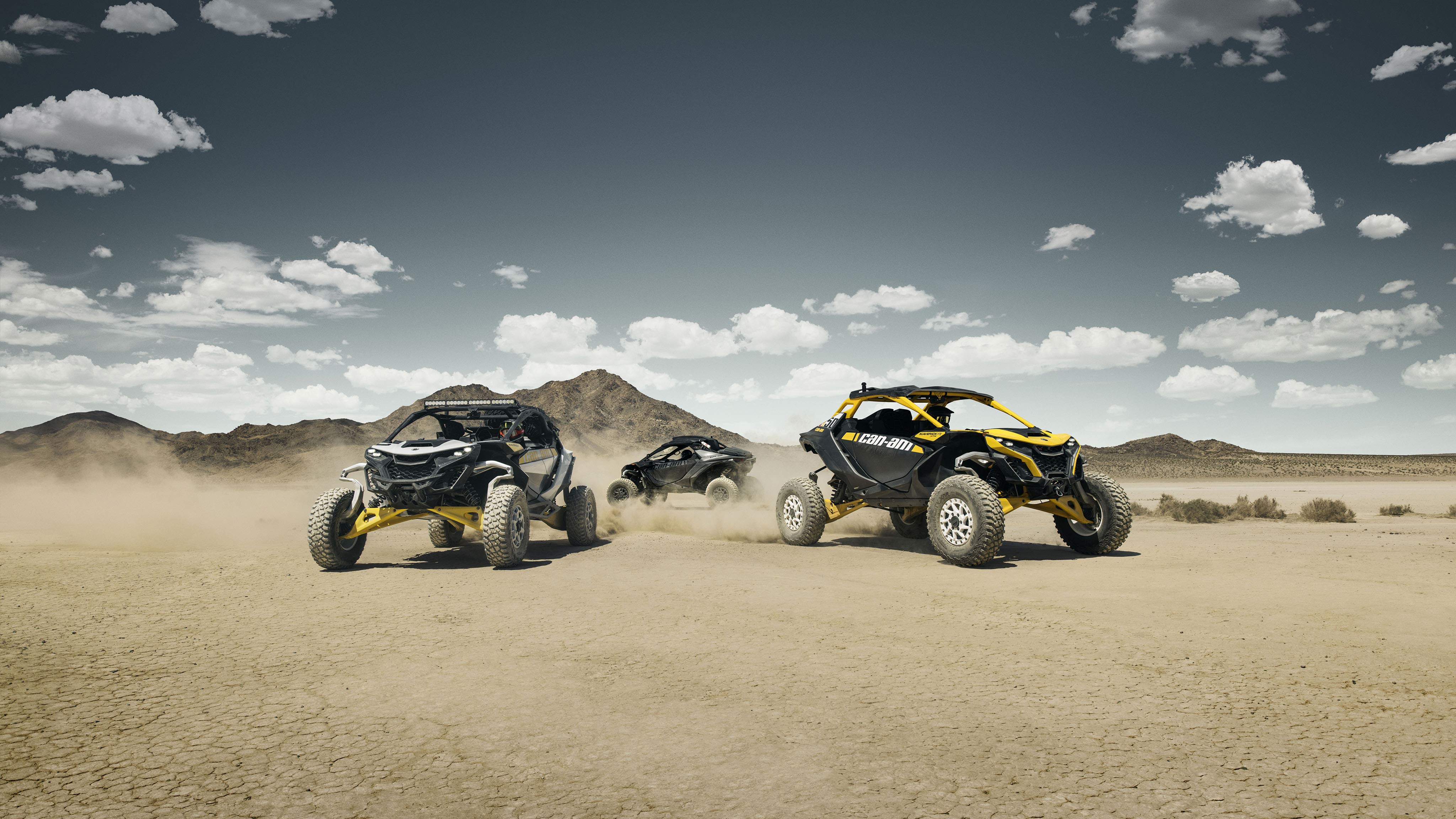3 side-by-side vehicle in the desert