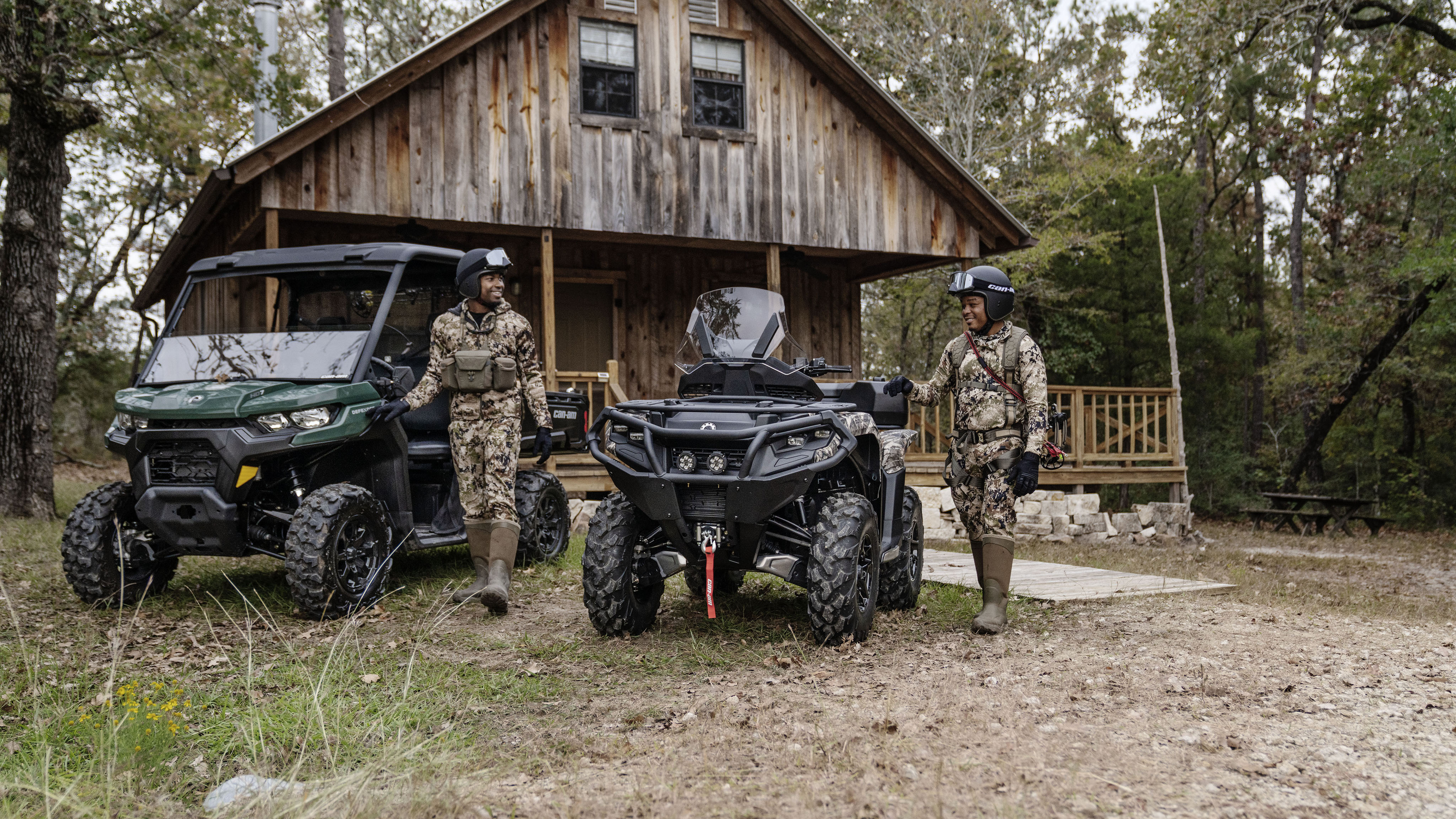 Hunters with their Can-Am Off-Road vehicles
