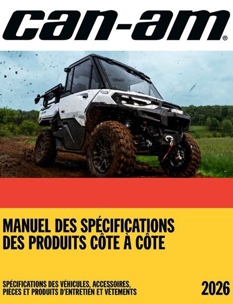 Manuel des spécifications des produits de côte à côte Can-Am 2026