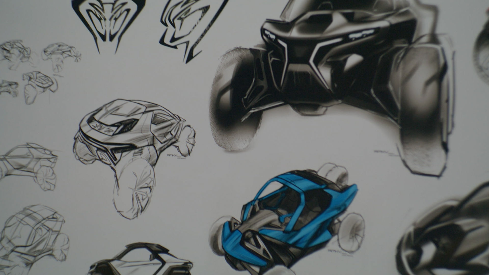 Skizze des 2024 Can-Am Maverick R Side-by-Side-Fahrzeugs