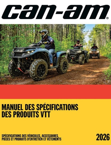 Manuel des spécifications des produits de VTT Can-Am 2026