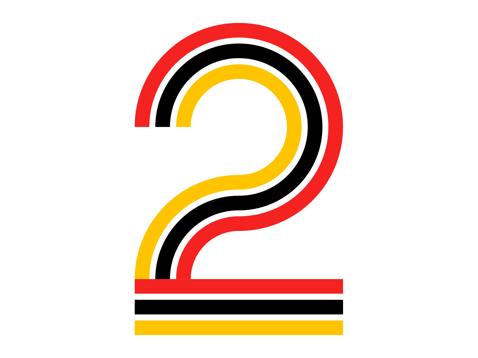 The number 2 in the colors of the 3-Wheel Collective