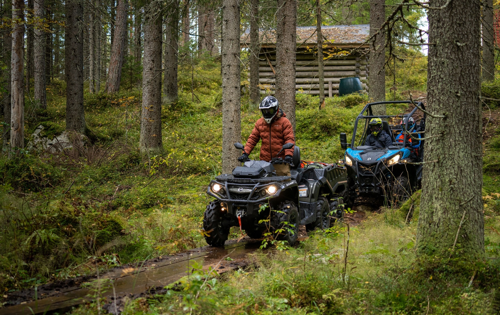 Can-Am vehicle in a vineyard