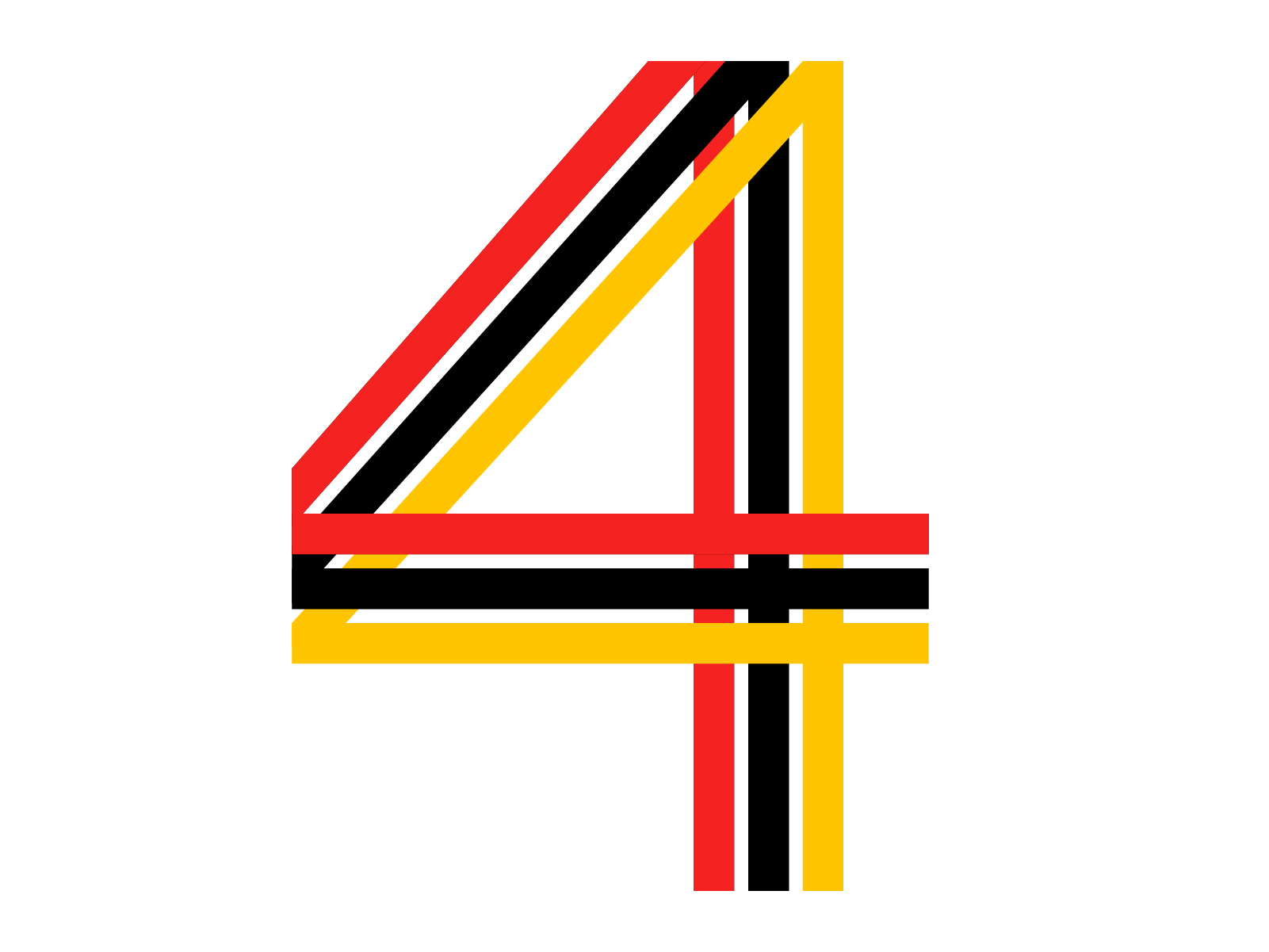 The number 4 in the colors of the 3-Wheel Collective