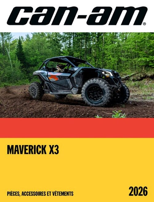 Catalogue pièces, accessoires et vêtements pour Can-Am Maverick X3 2026