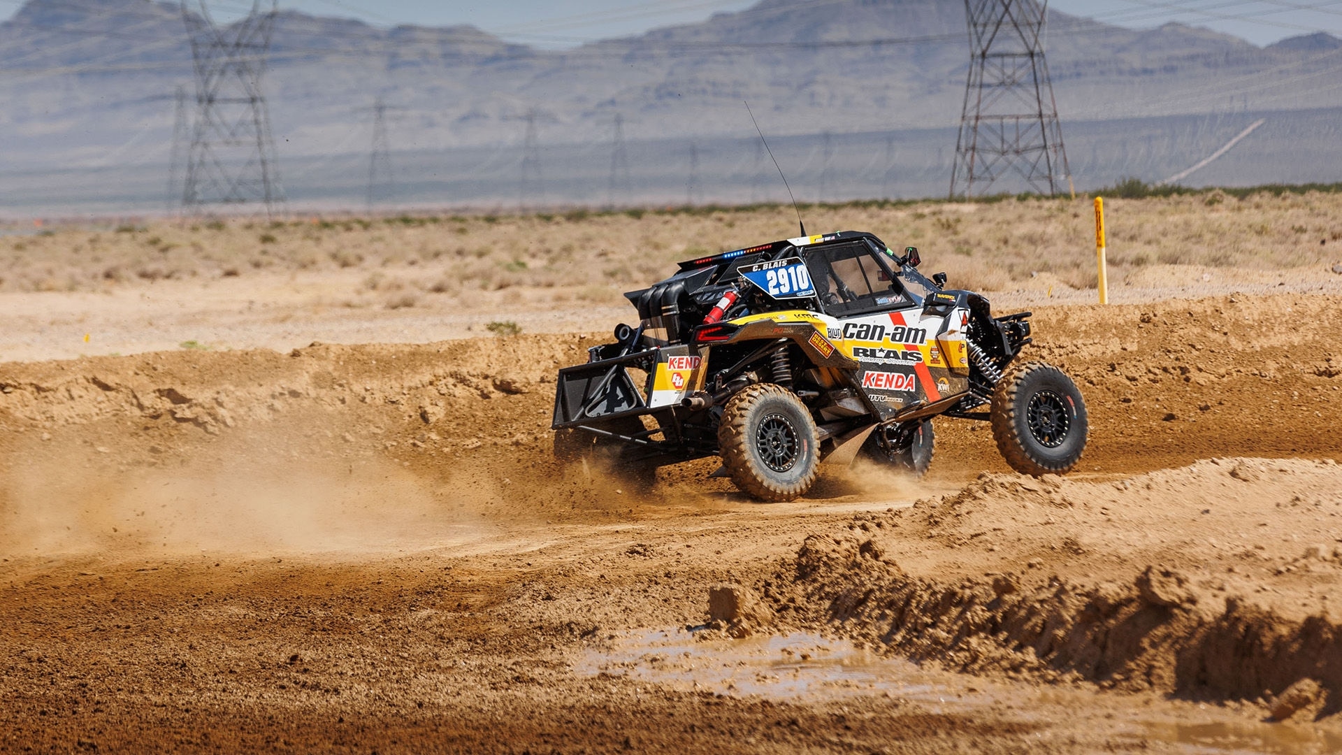 Chris Blais racing around full speed during the 1-day 550 miles marathon from Vegas to Reno