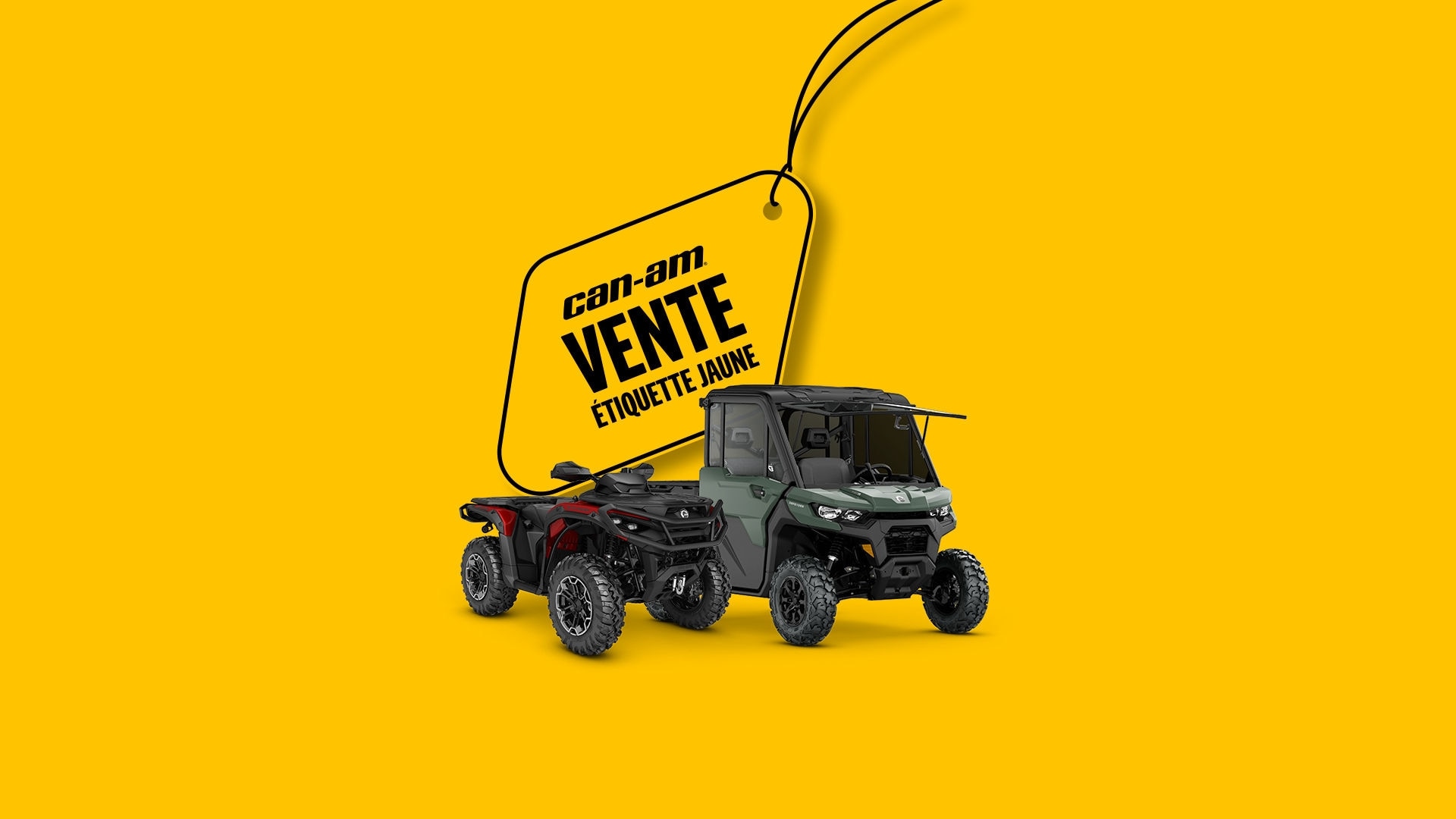 Logo Étiquette Jaune Can-Am
