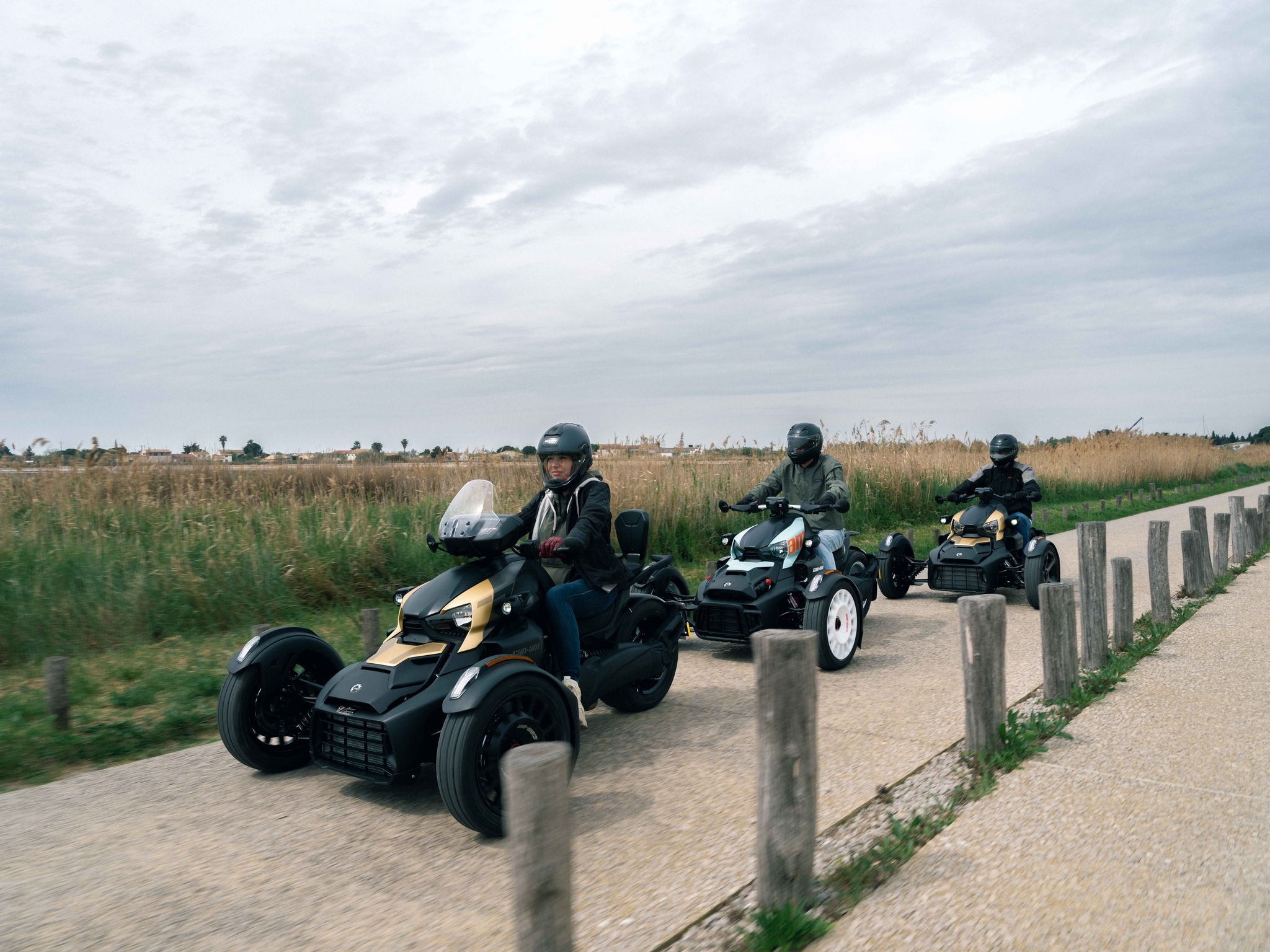 Trois Can-Am Ryker sur les routes du Sud de la France