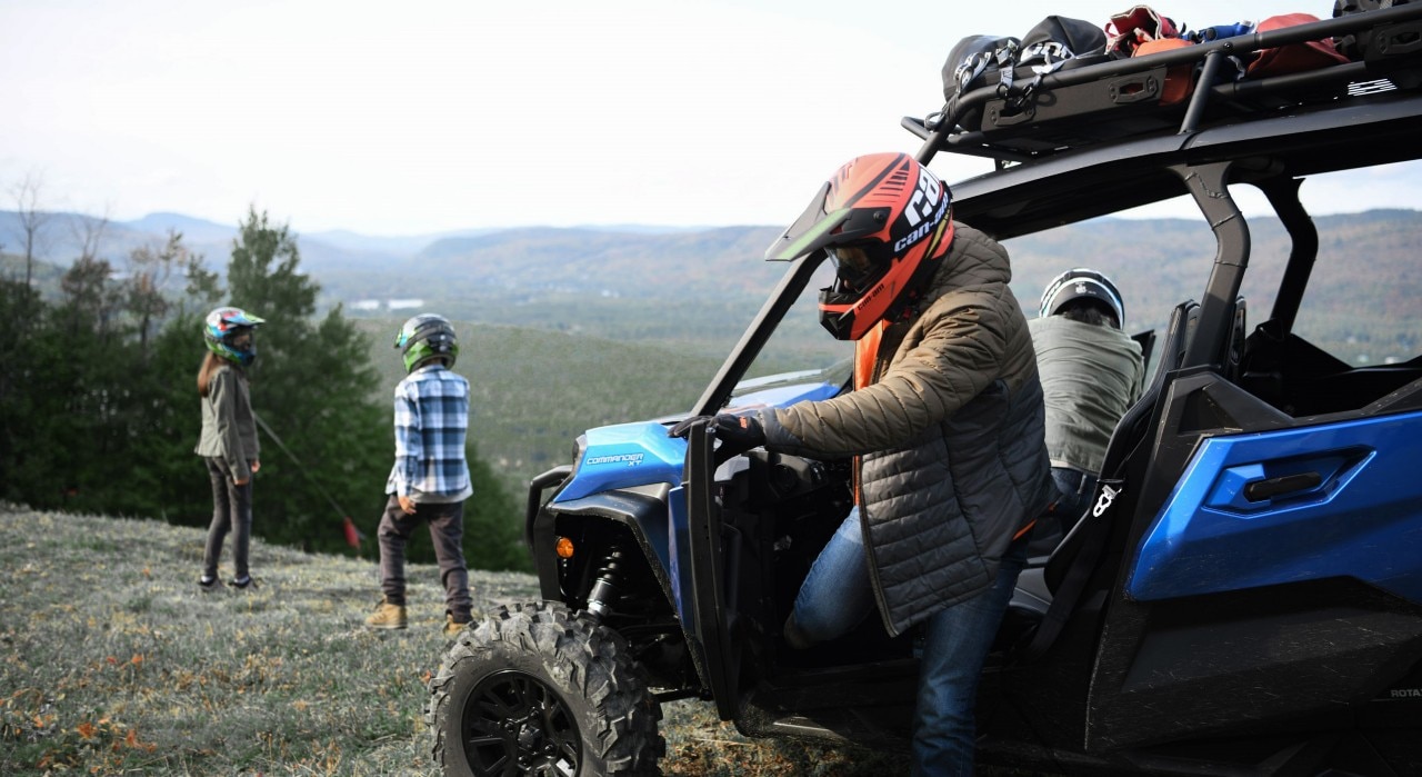 Many riders ready for adventure with a Can-Am Commander side-by-side