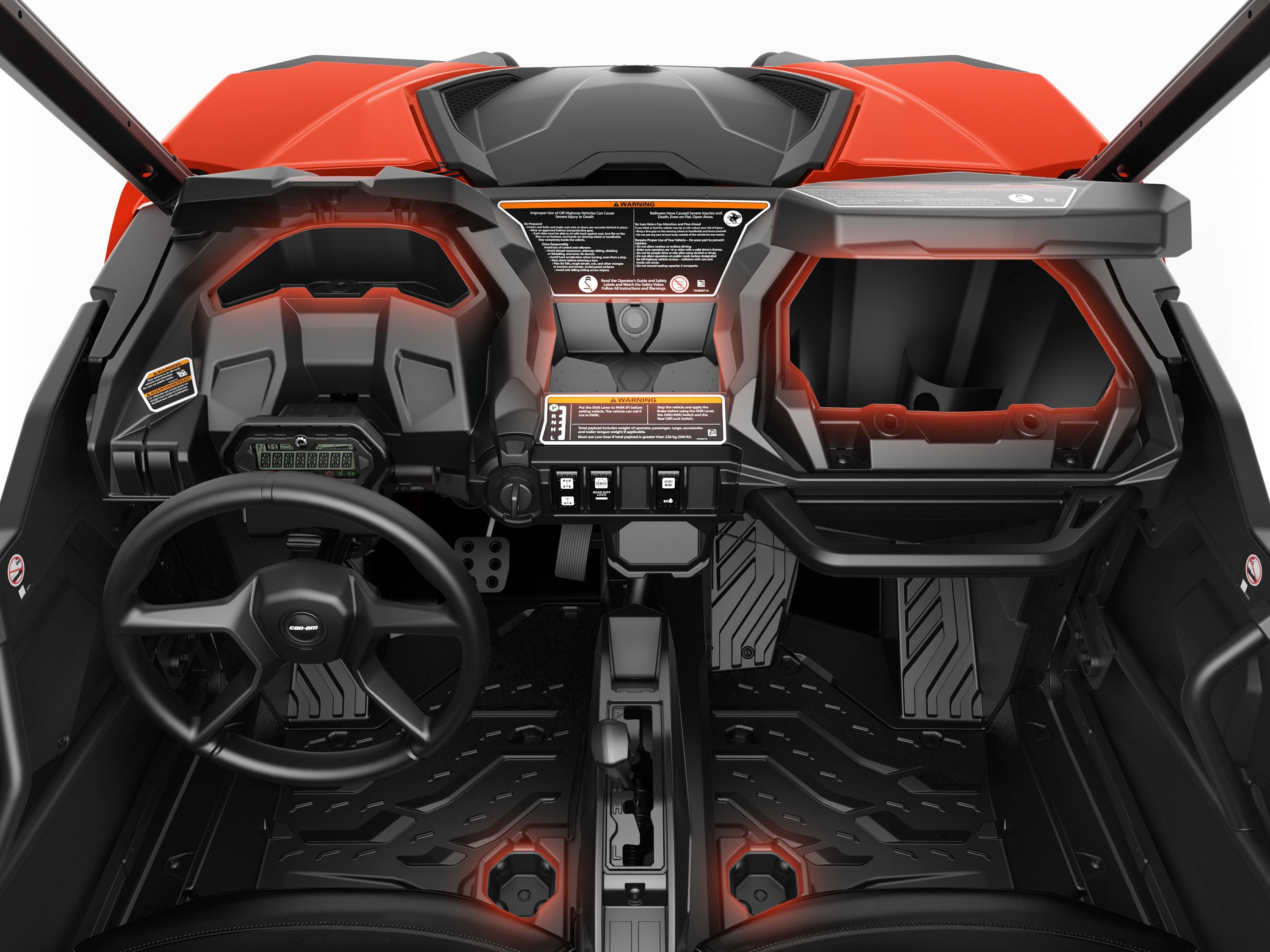 Can-Am Maverick Trail storage and cargo bed design