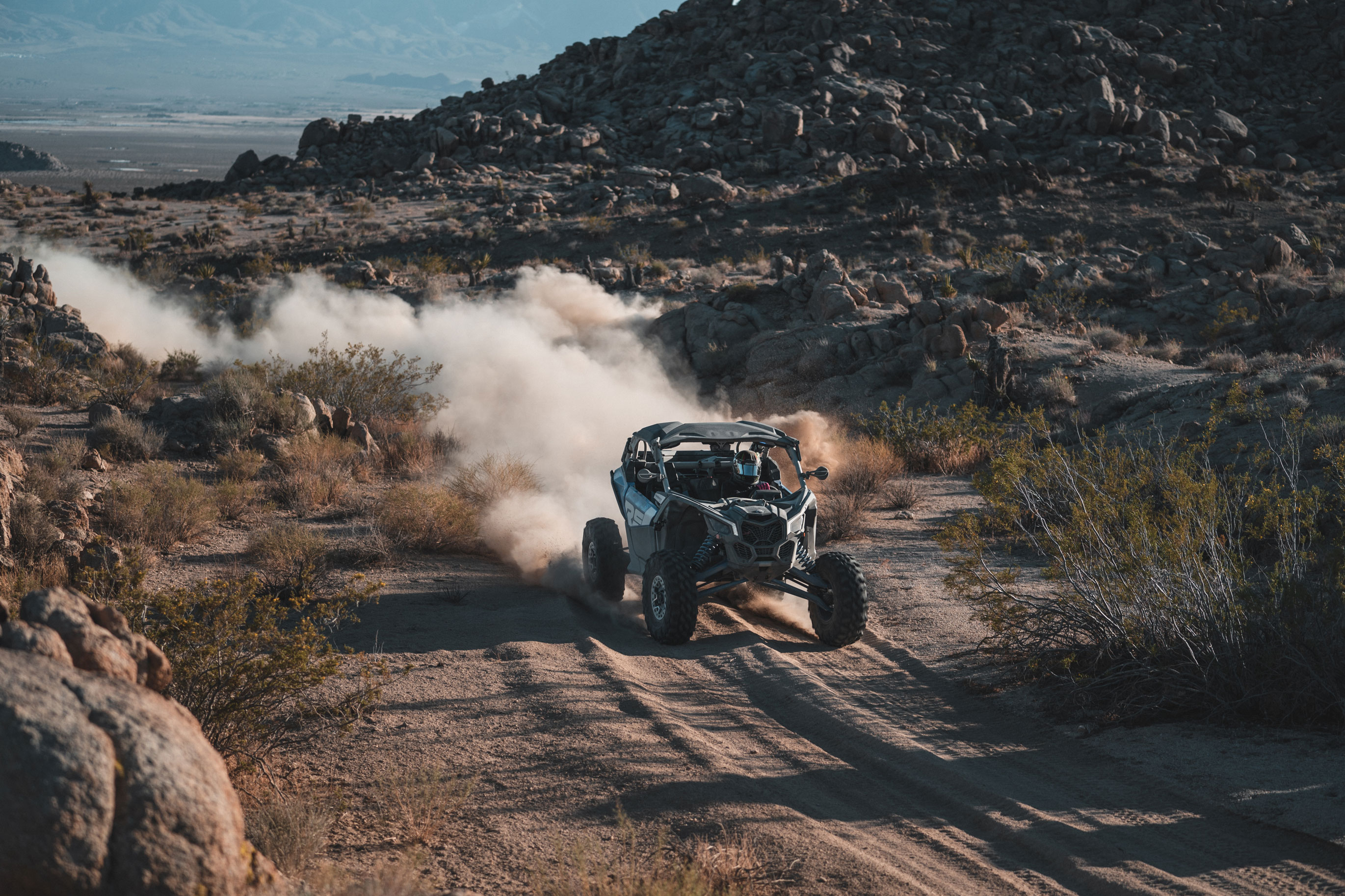 Can-Am Maverick X3 in action on sand trail