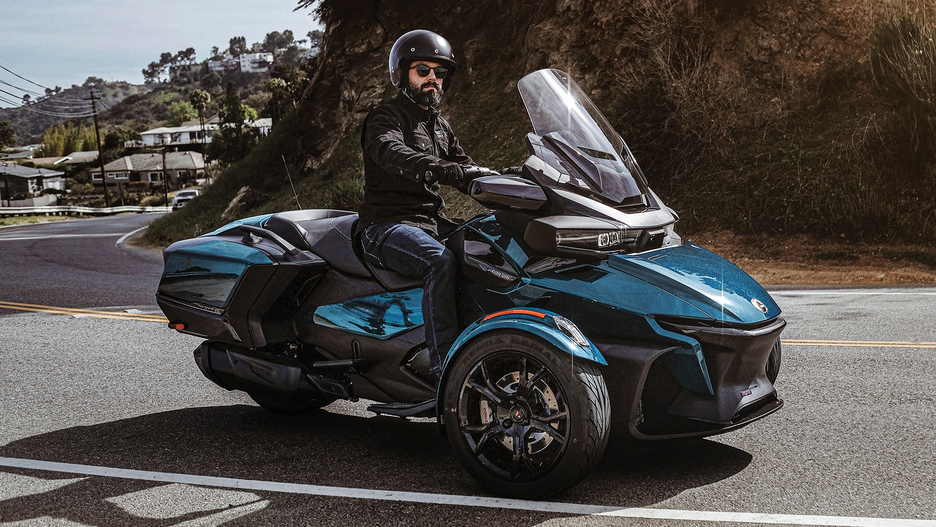 Man on his Can-Am Spyder RT