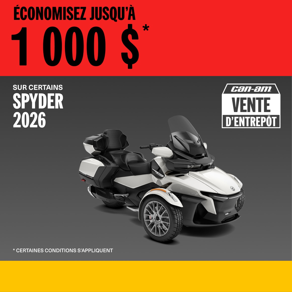 2026 Spyder Factory Sales