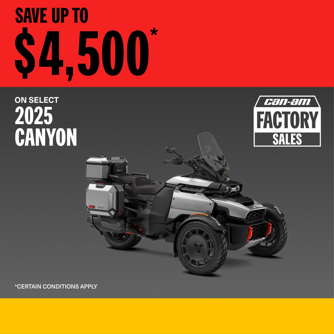2025 Canyon Factory Sales