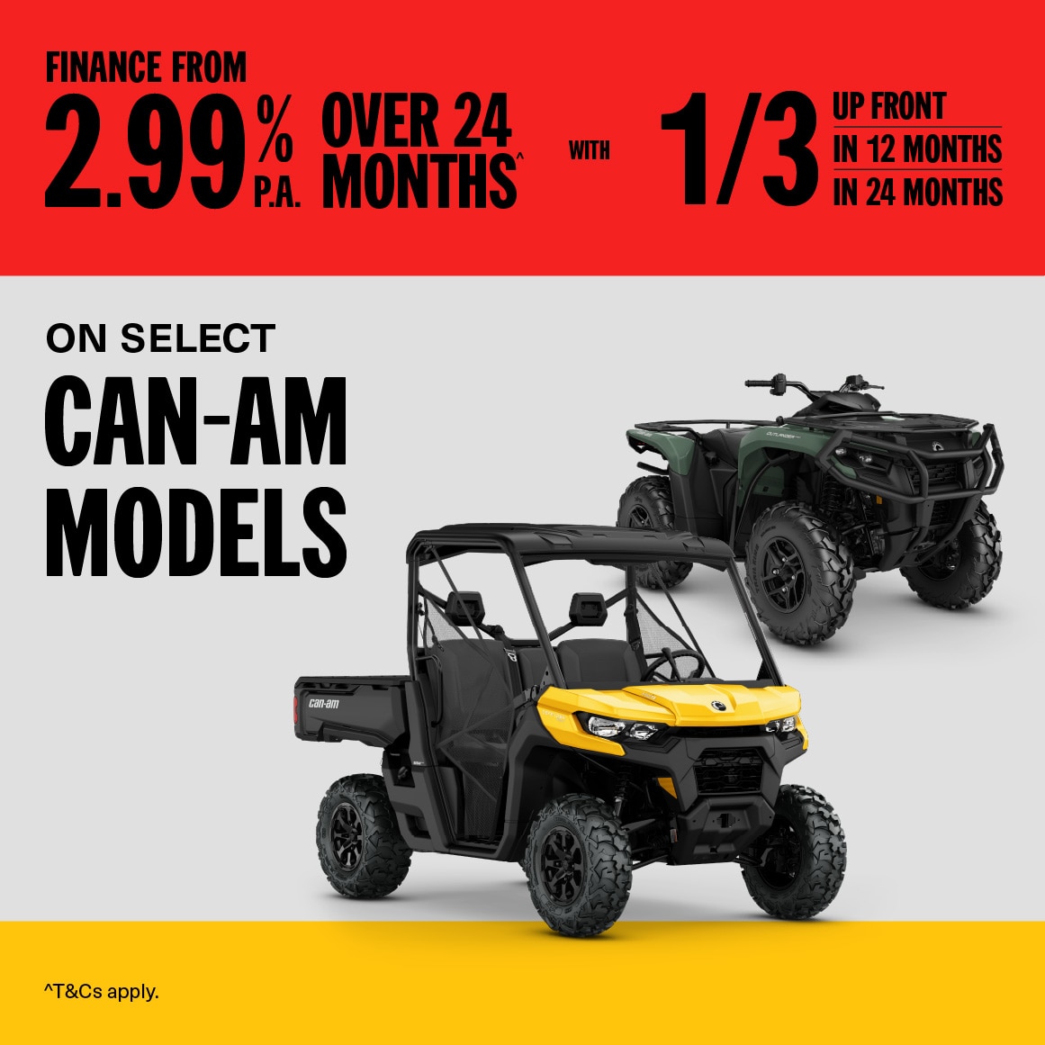 A Can-Am Defender and Outlander ATV			