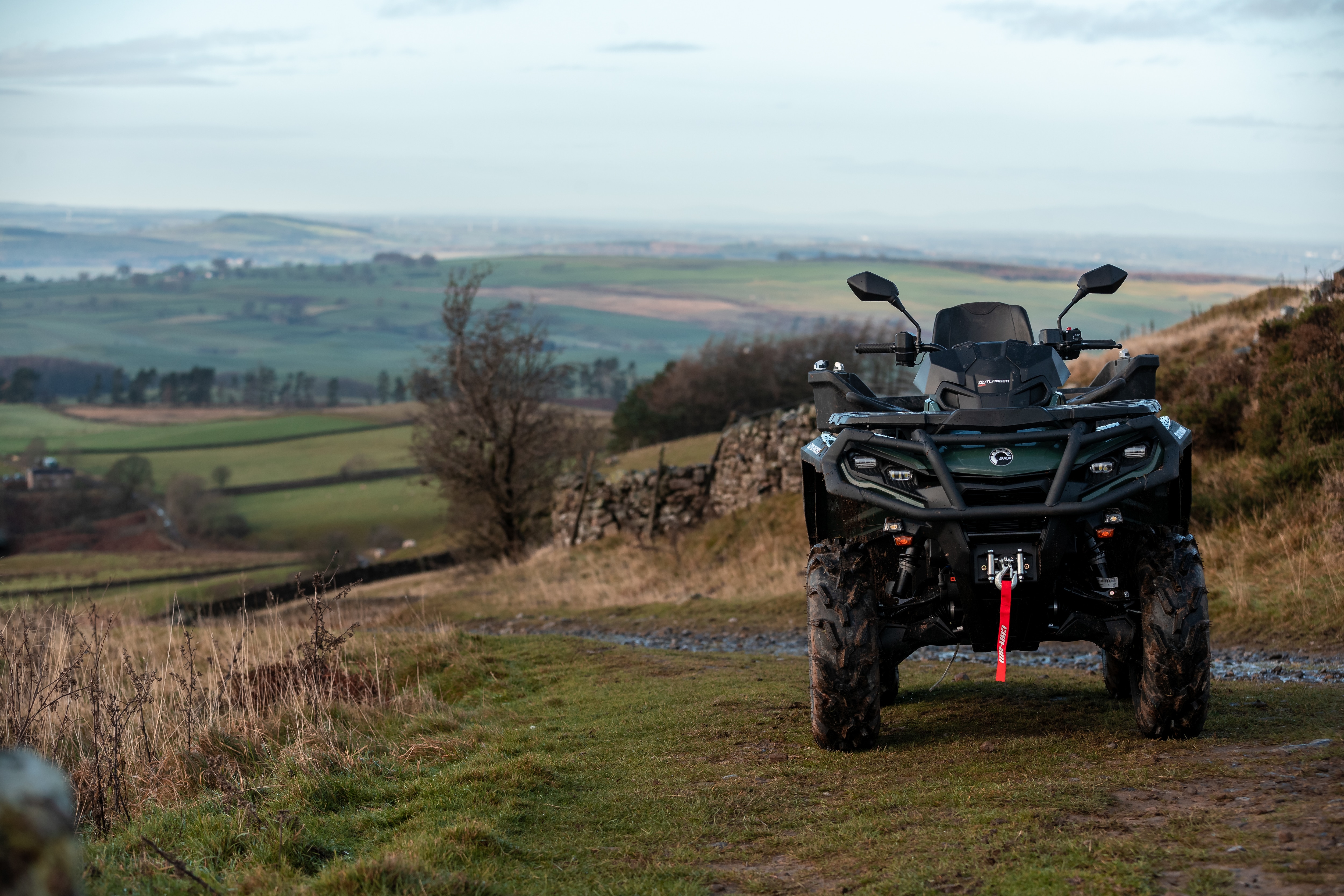 Can-Am Outlander in a field in the UK 