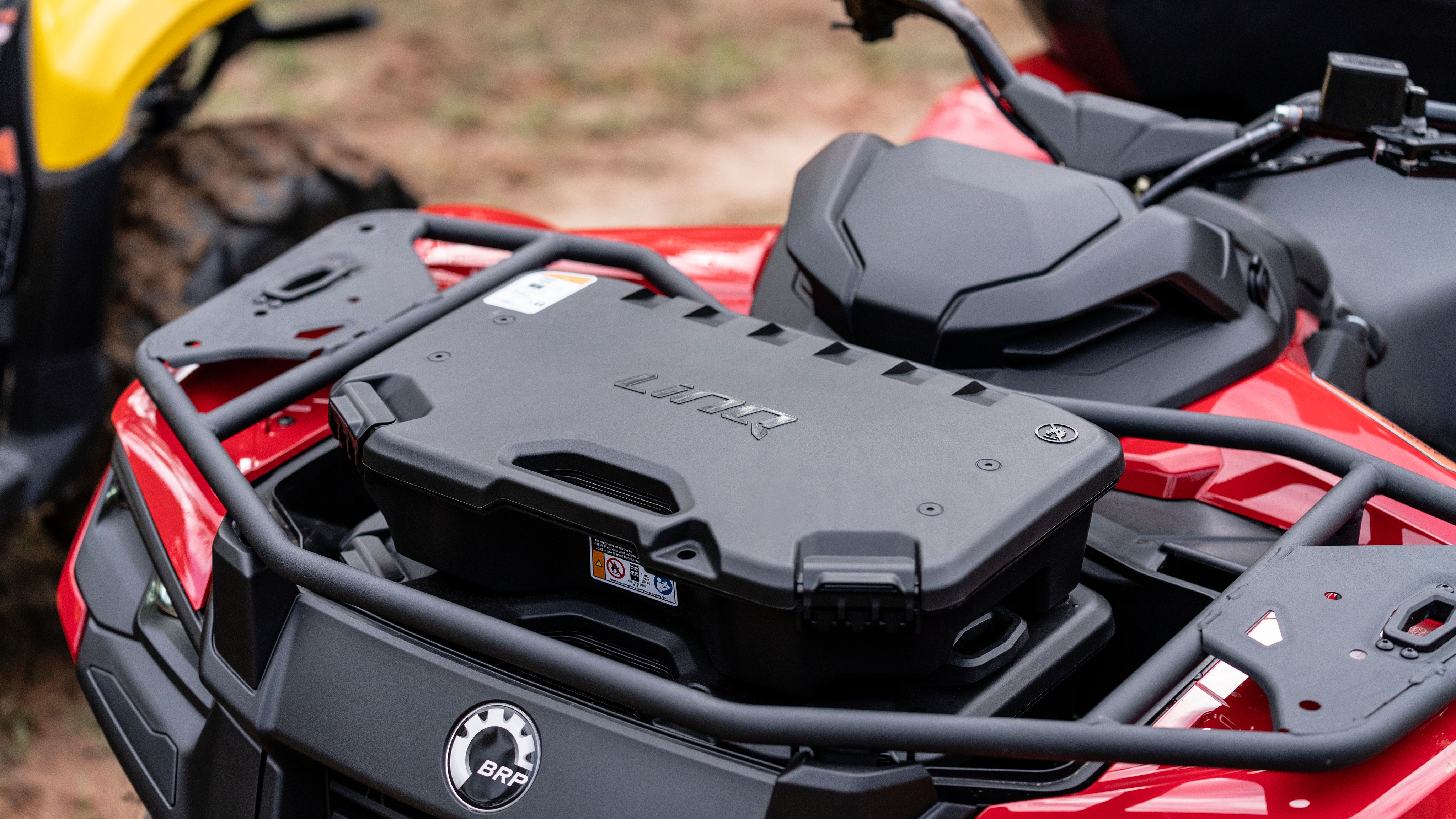 The water-resistant front storage on the 2023 Can-Am Outlander DPS 500