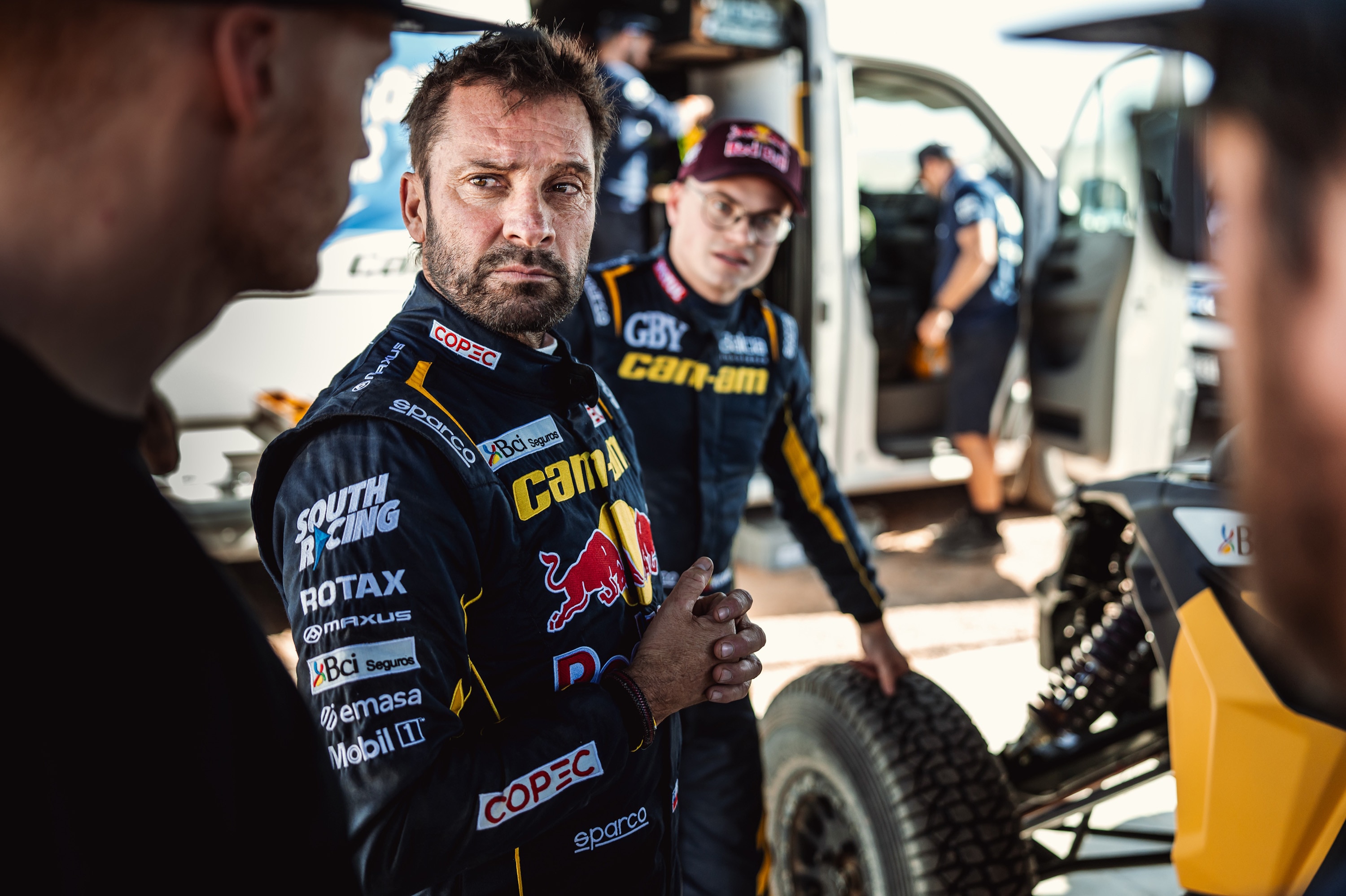 Chaleco Lopez preparing for the Dakar Rally