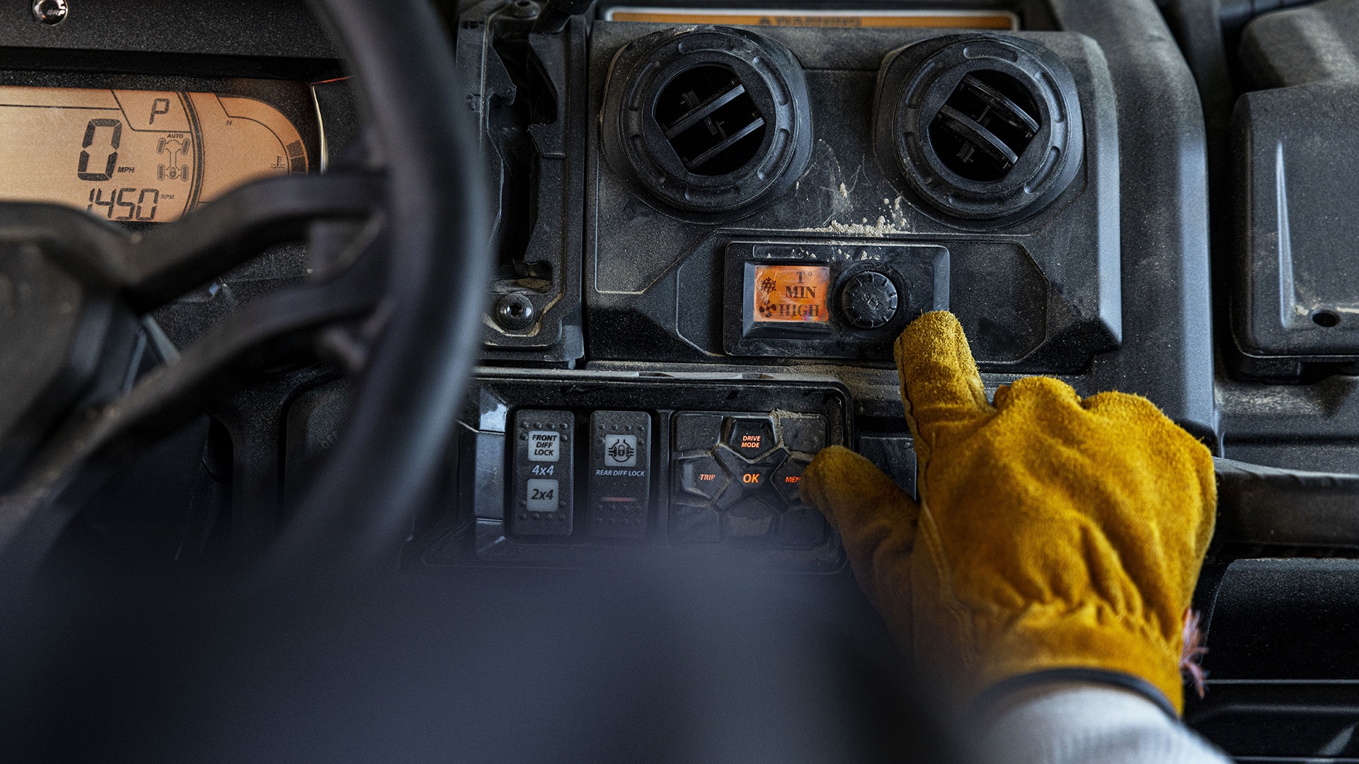 Dashboard of a 2024 Can-Am Defender MAX Limited