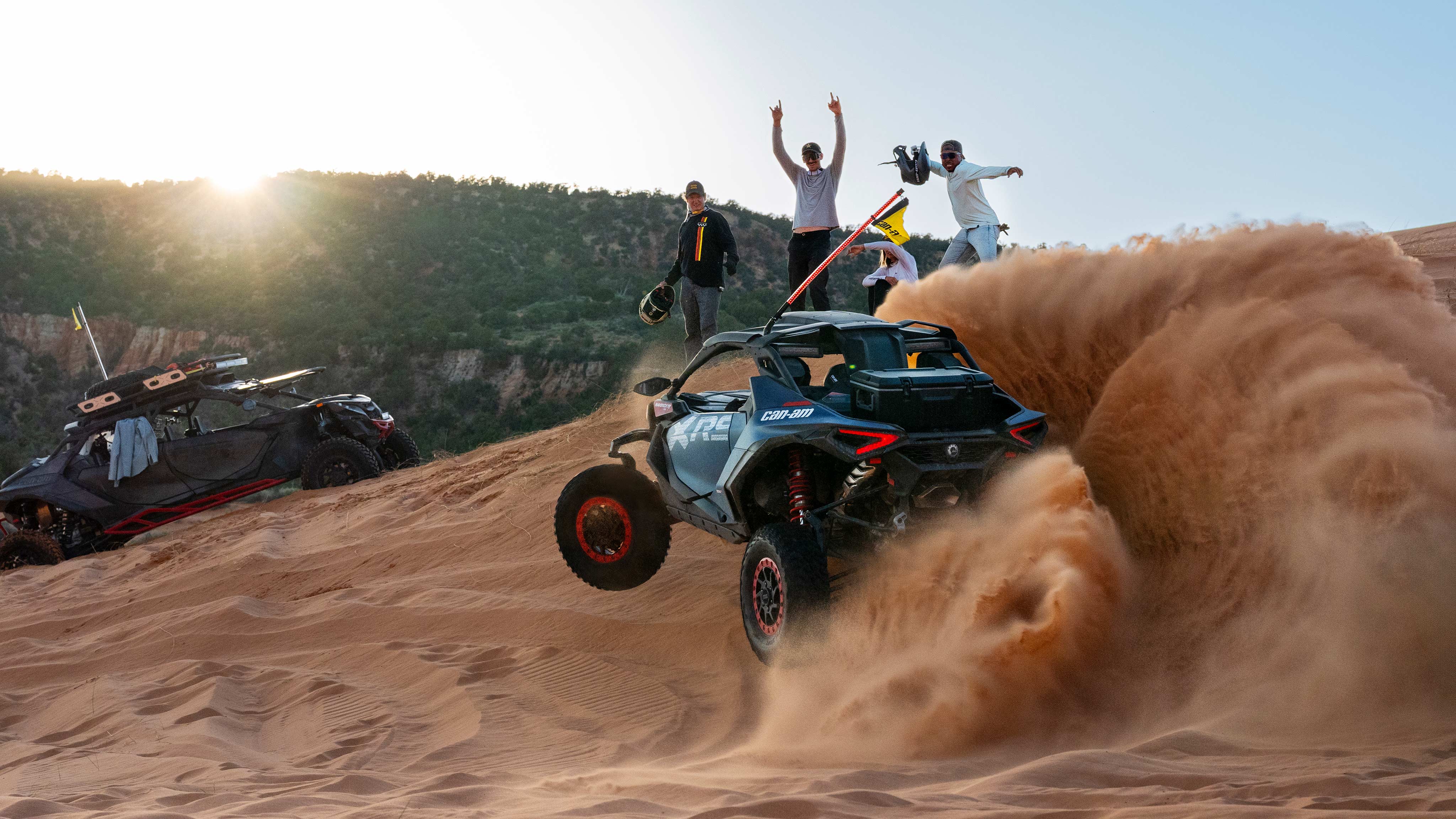 Can-Am Maverick R in the sand dunes