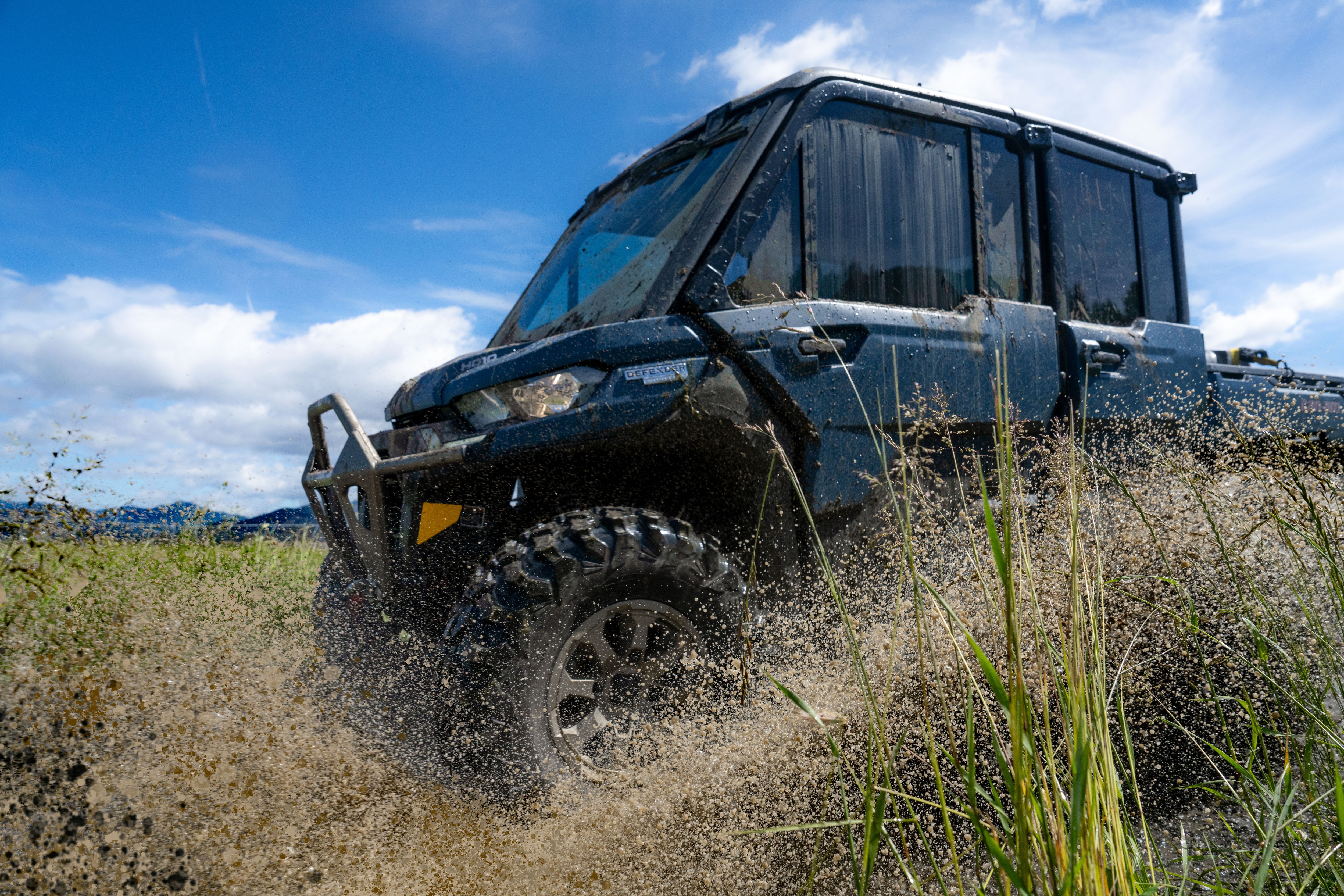 Defender Max Limited in a field