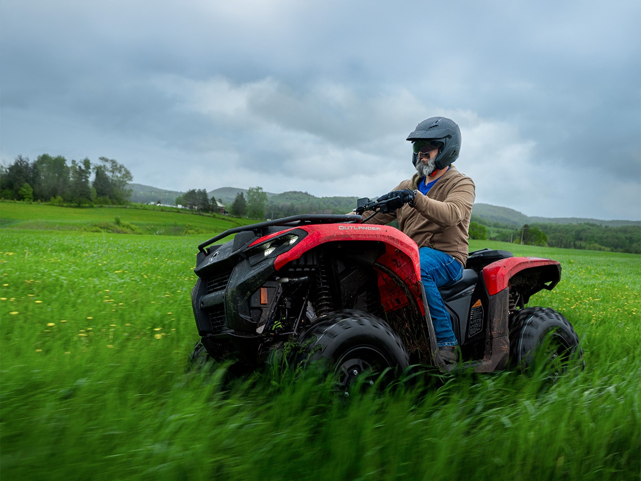 Can-Am Outlander XMR ATV ready for muddy roads 