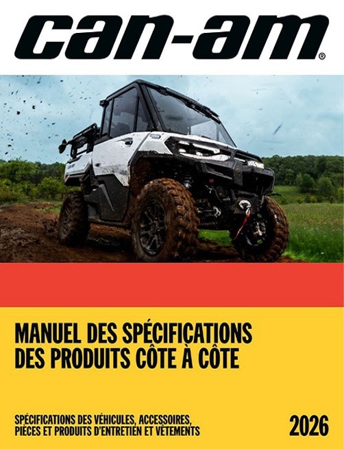 Manuel des spécifications des produits de côte à côte Can-Am 2026