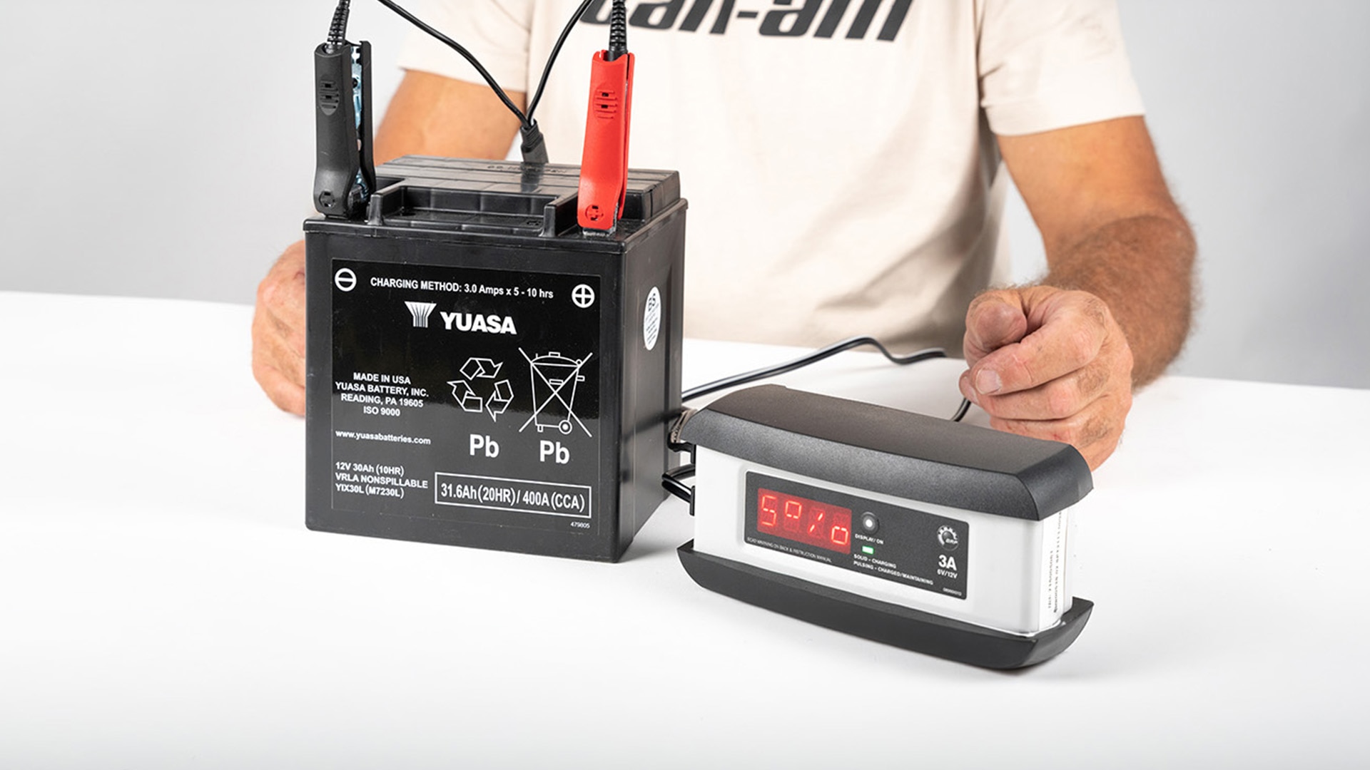 How to charge a ATV & Side-by-Side battery on my Can-Am vehicle?