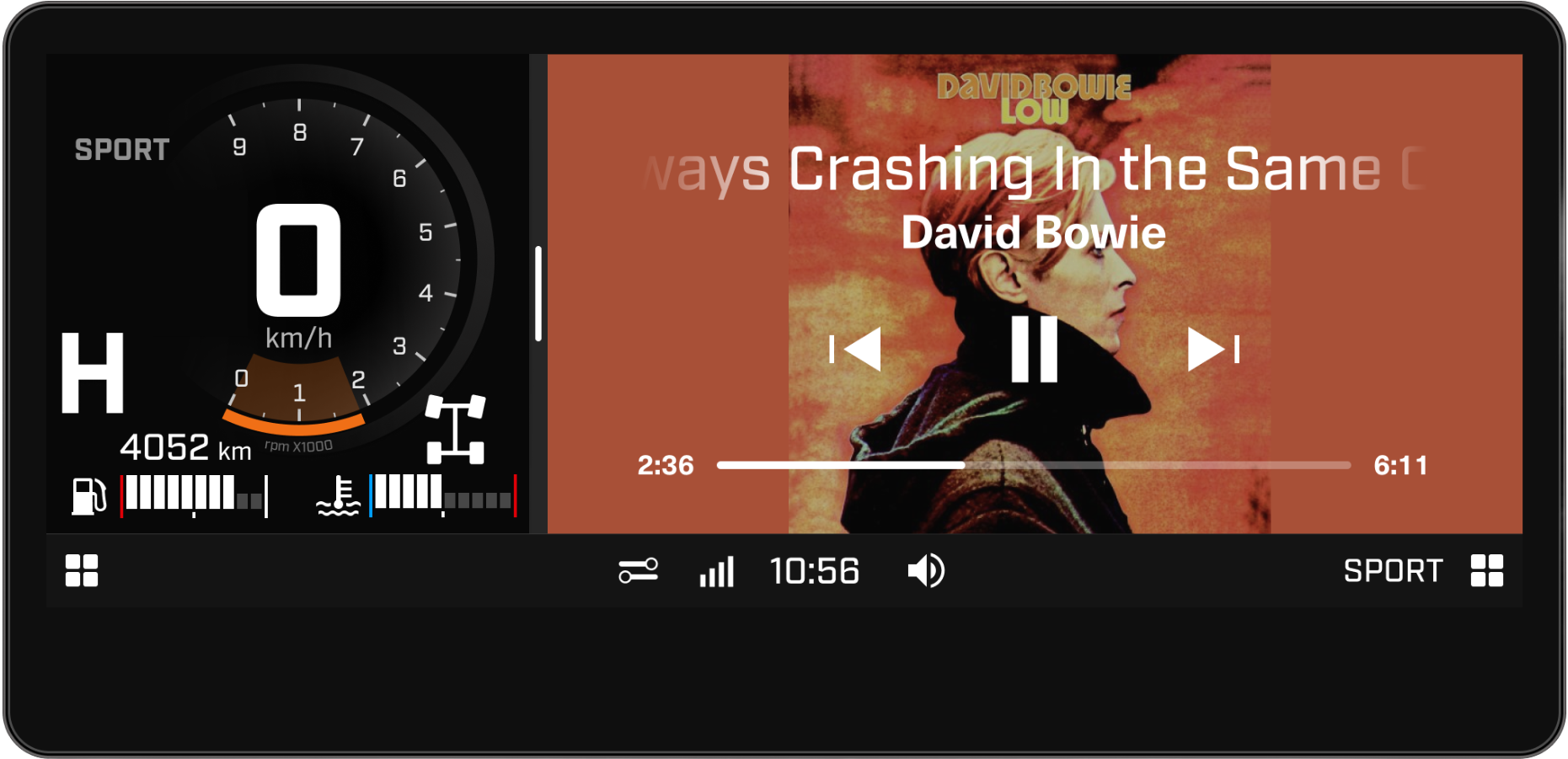 A touchscreen display for easy music management on your ATV