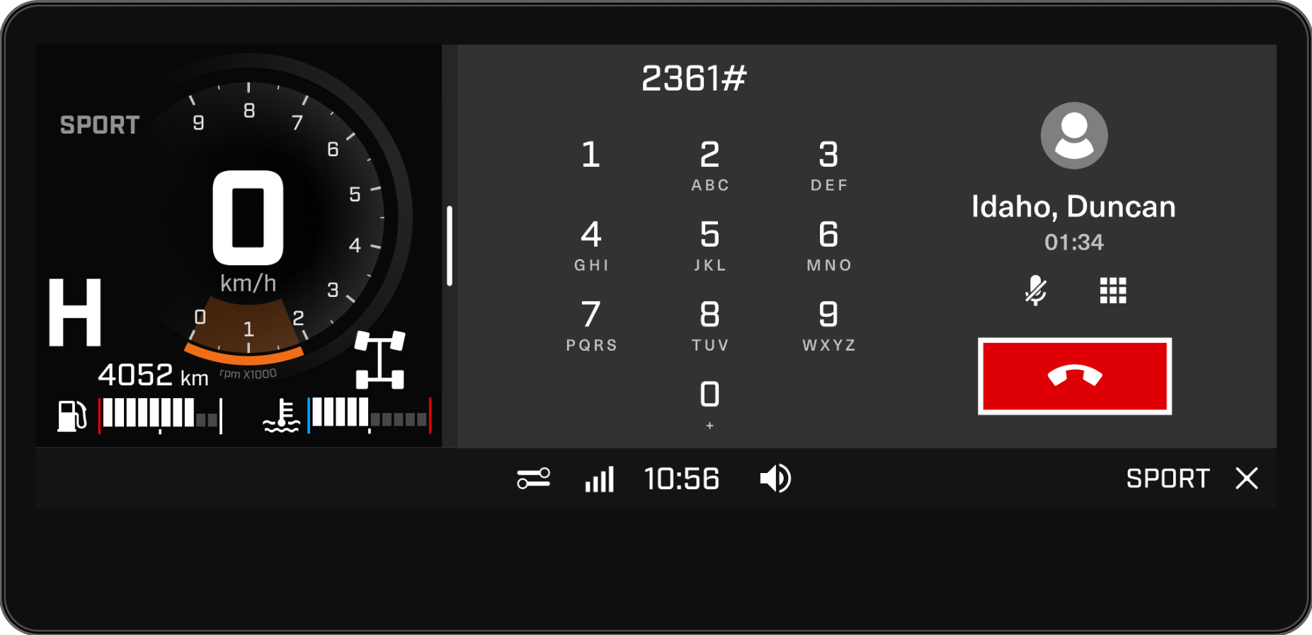 A touchscreen display to talk on the phone while being on your ATV