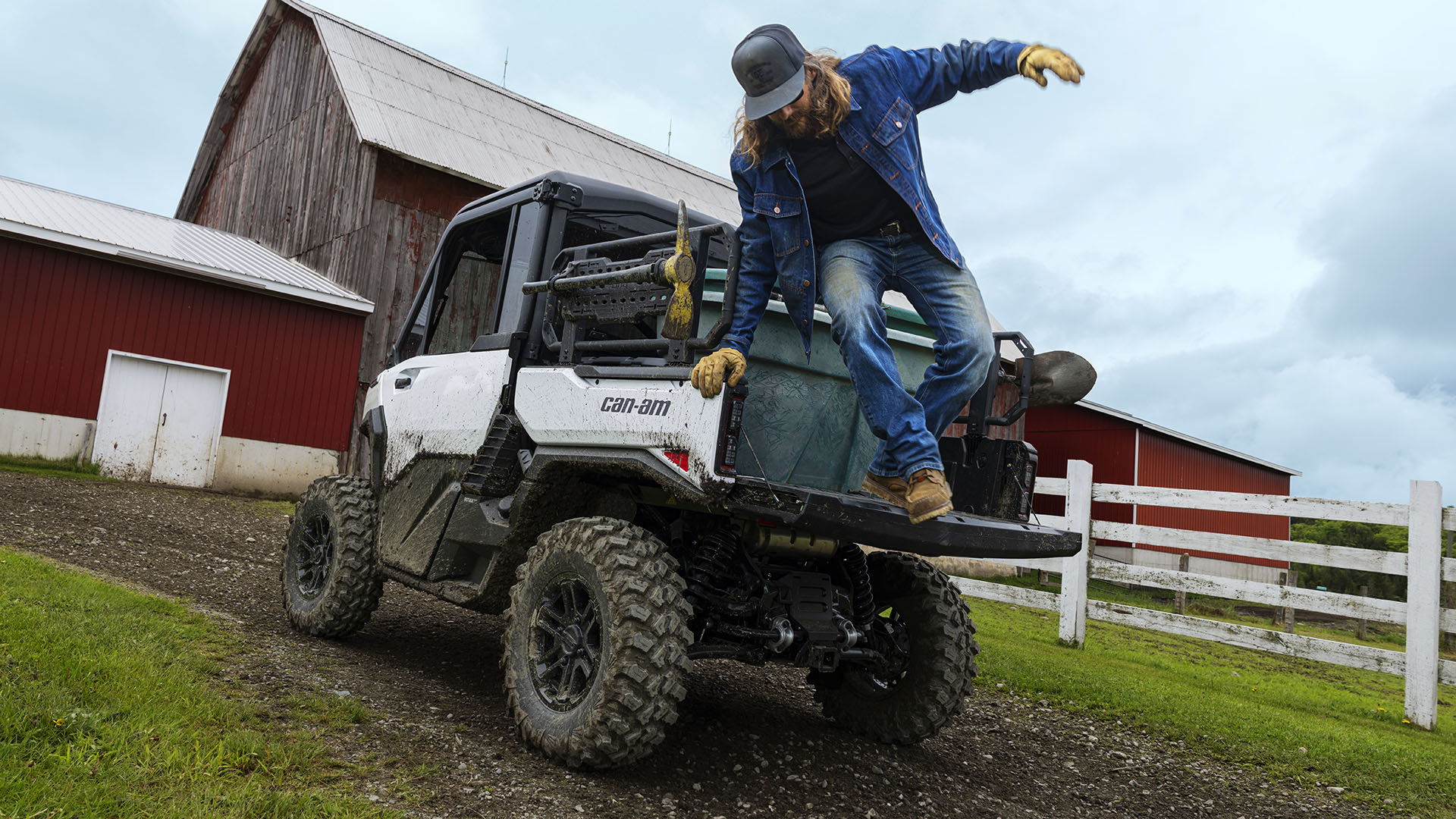 2026 Can-Am Defender LTD HD11 parked on a ranch
