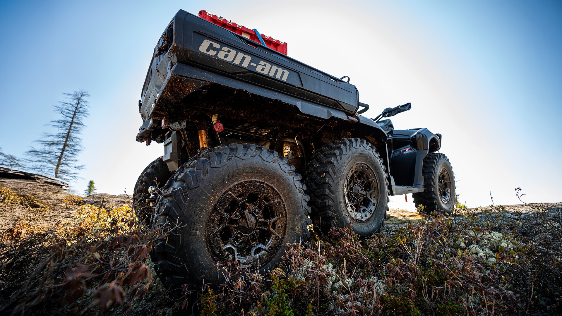 Solid tires available on the 2026 Can-Am Outlander 6x6