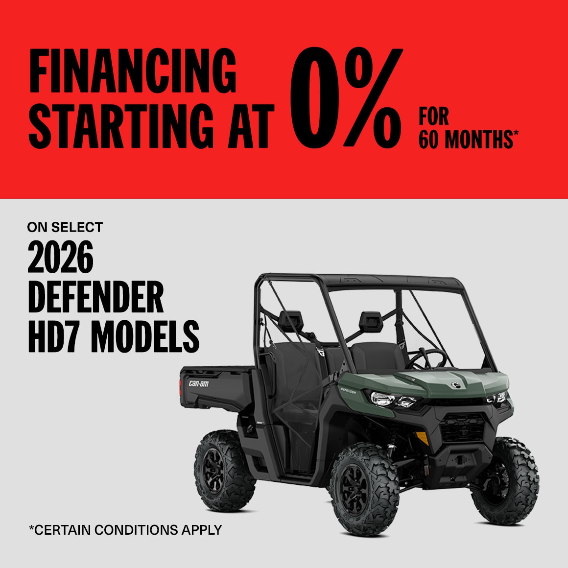 Financing starting at 0% for 60 months