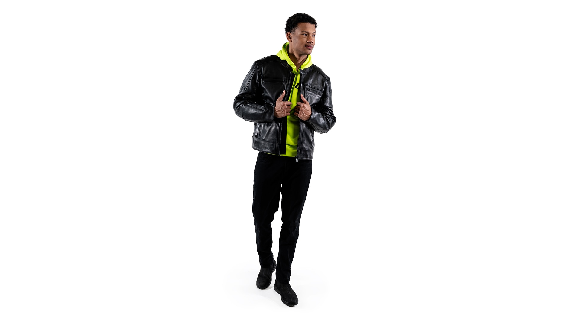 Can-Am model wearing Brode Jacket