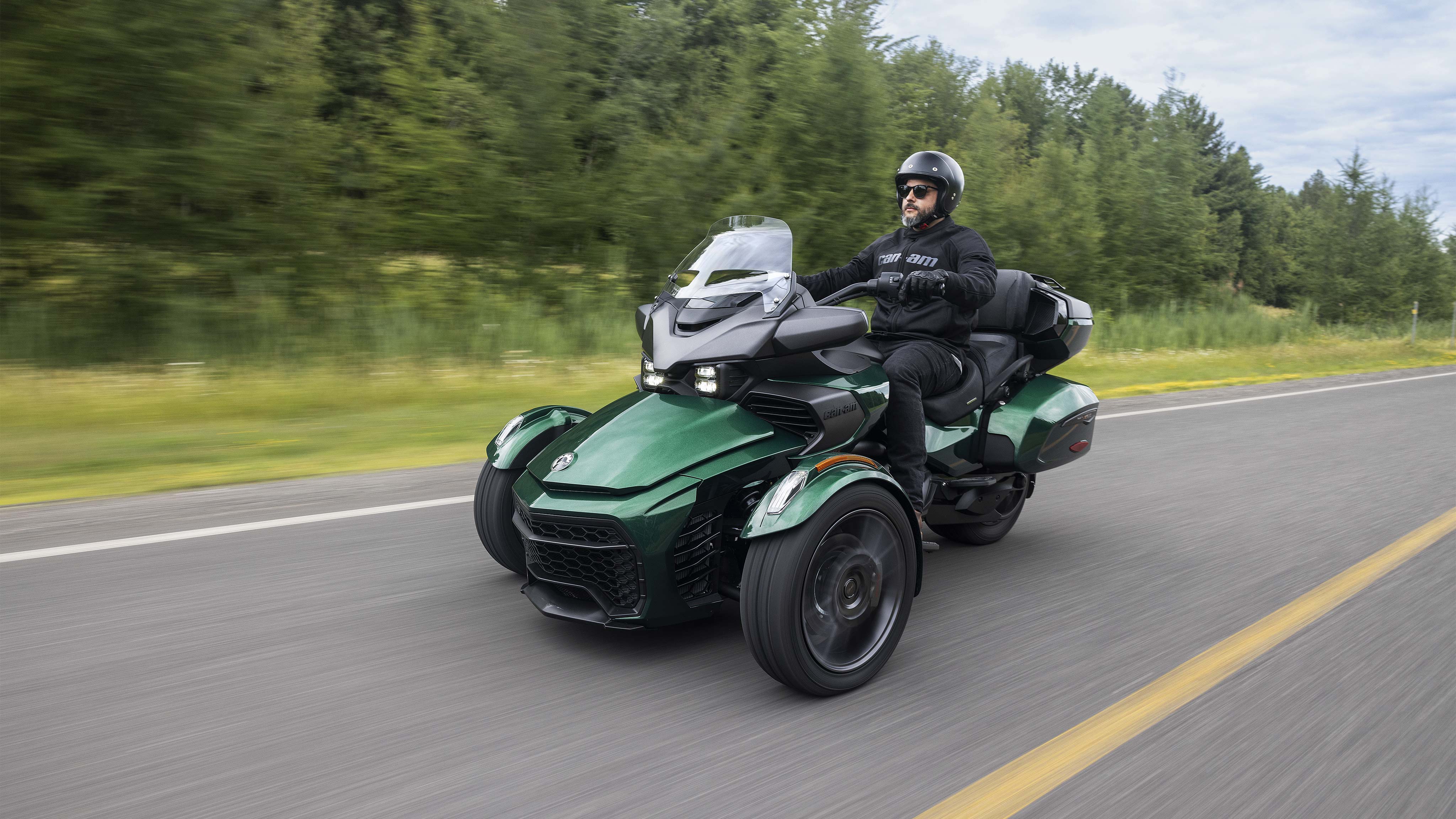 Man driving the 2025 Can-Am Spyder F3