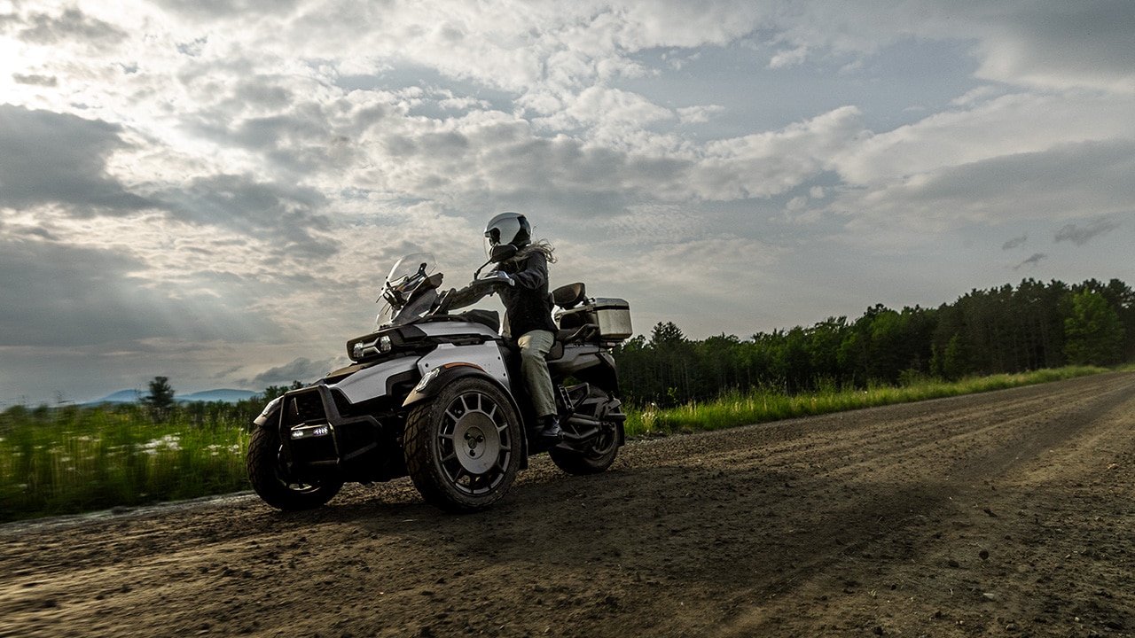 A person riding a Can-Am Canyon