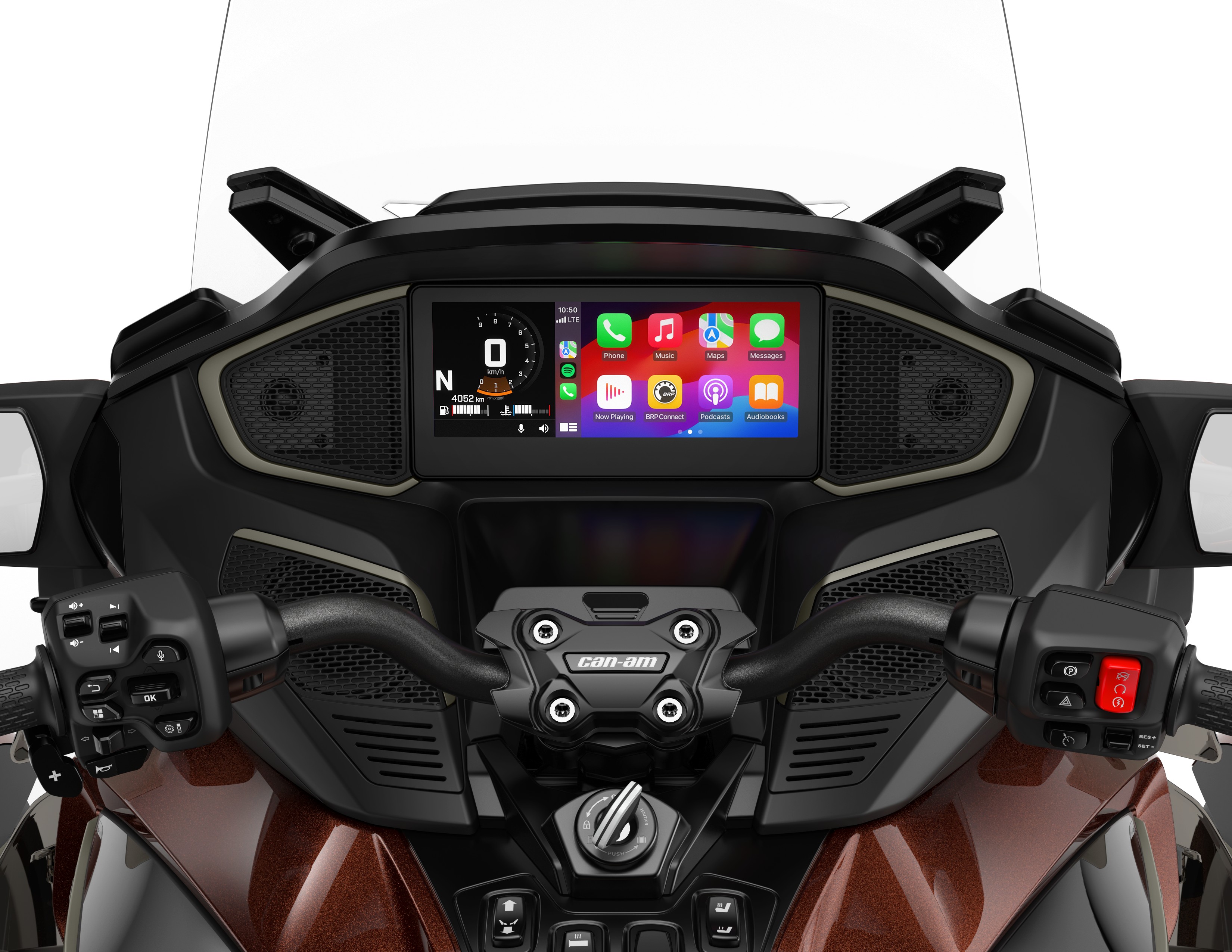 10.25" touchscreen display, available on every 2025 Can-Am Spyder