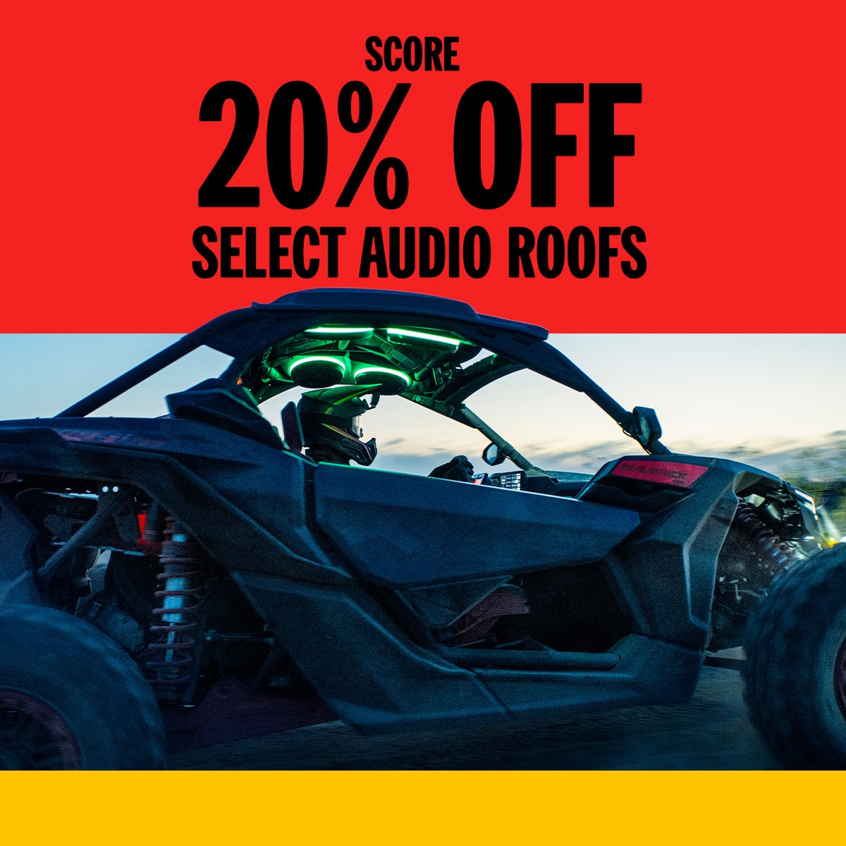 20% off on Audio roof for side by side