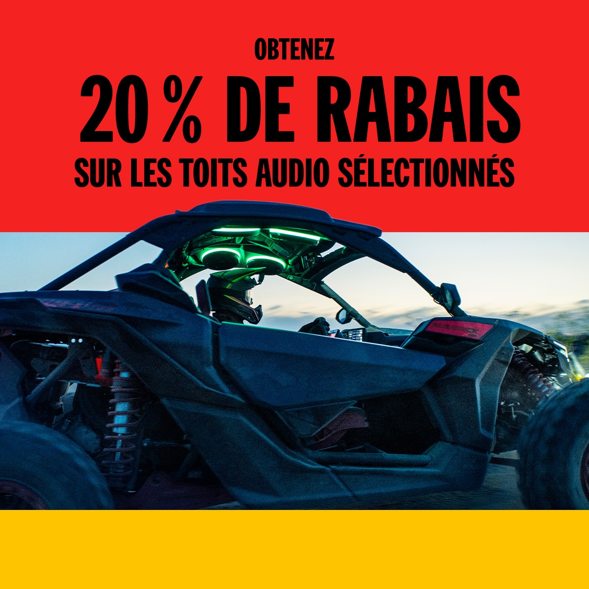 -20 % sur les toits audio sélectionnés