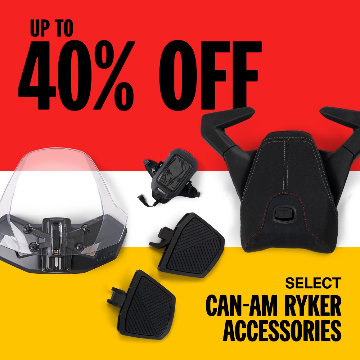 Up to 40% off select can-am ryker accessories