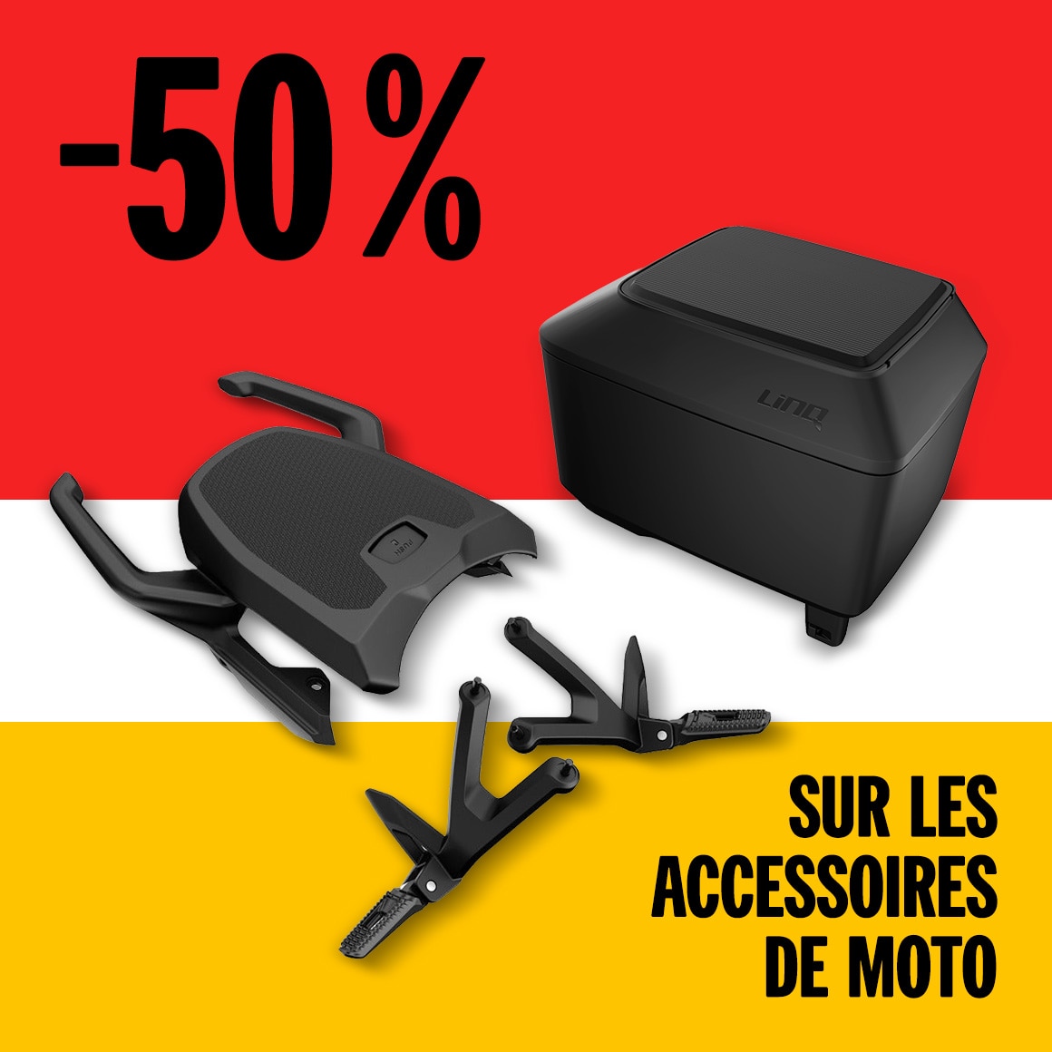 -50 % sur les accessoires de moto