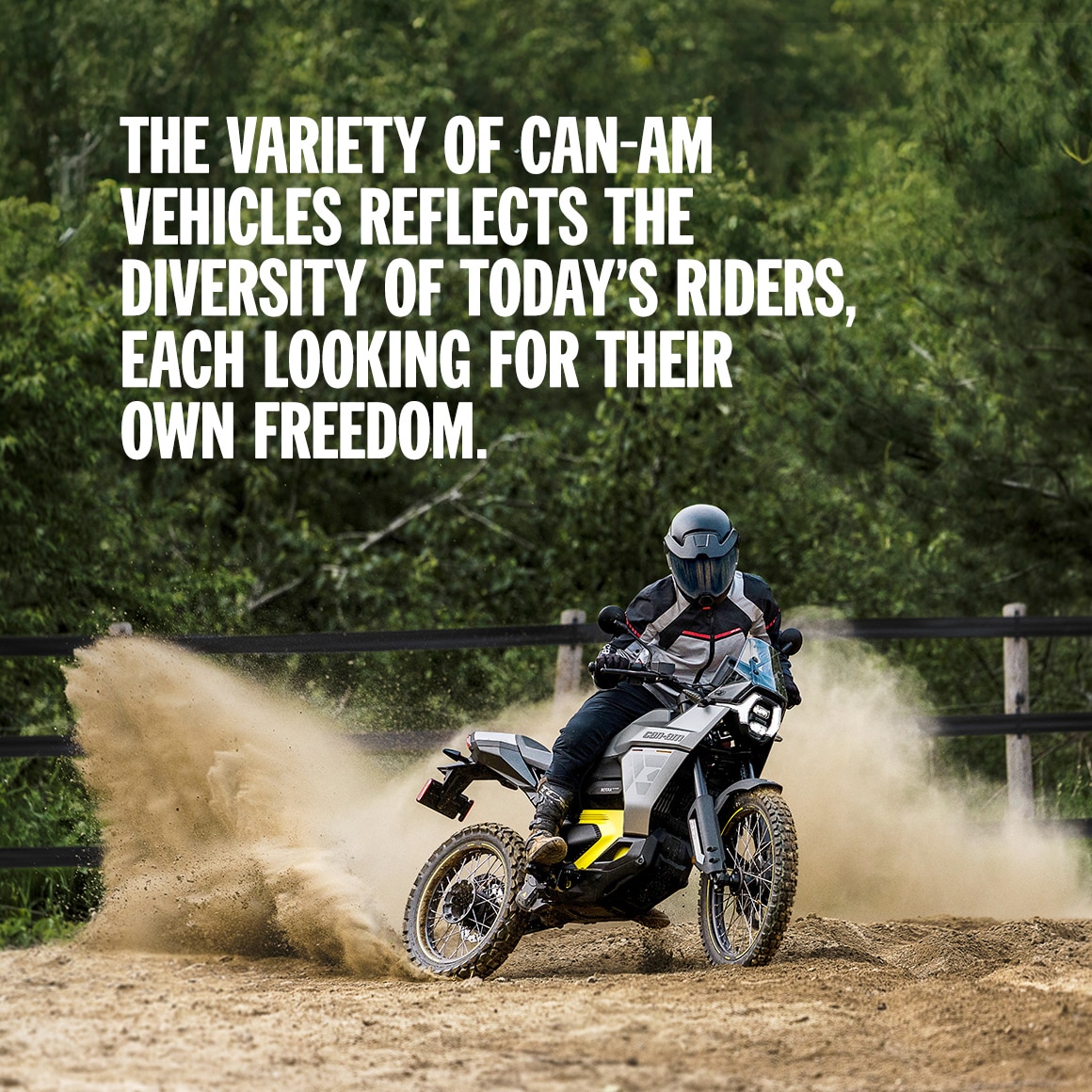 The variety of Can-Am vehicles reflects the diversity of today's riders.
