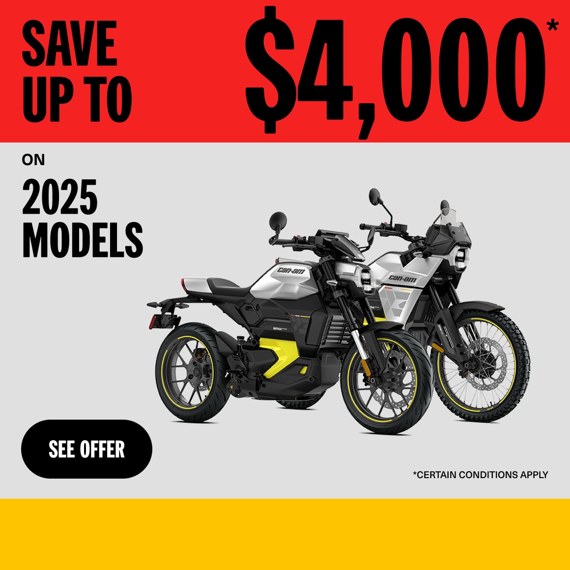 Can-Am Factory Sales : Save up to $4,000 on 2025 Motorcycles