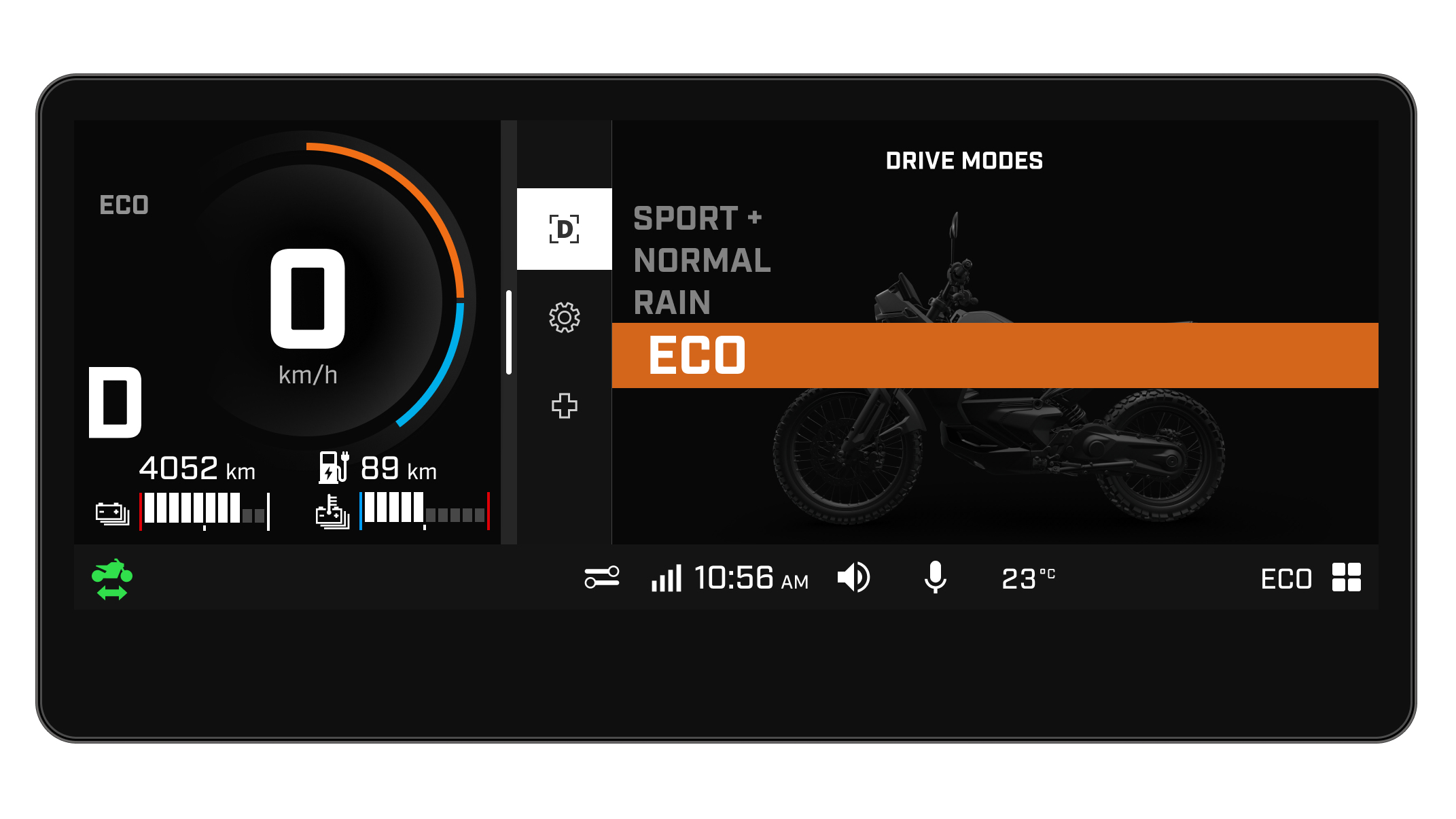 The 4 driving modes available on the Can-Am Pulse