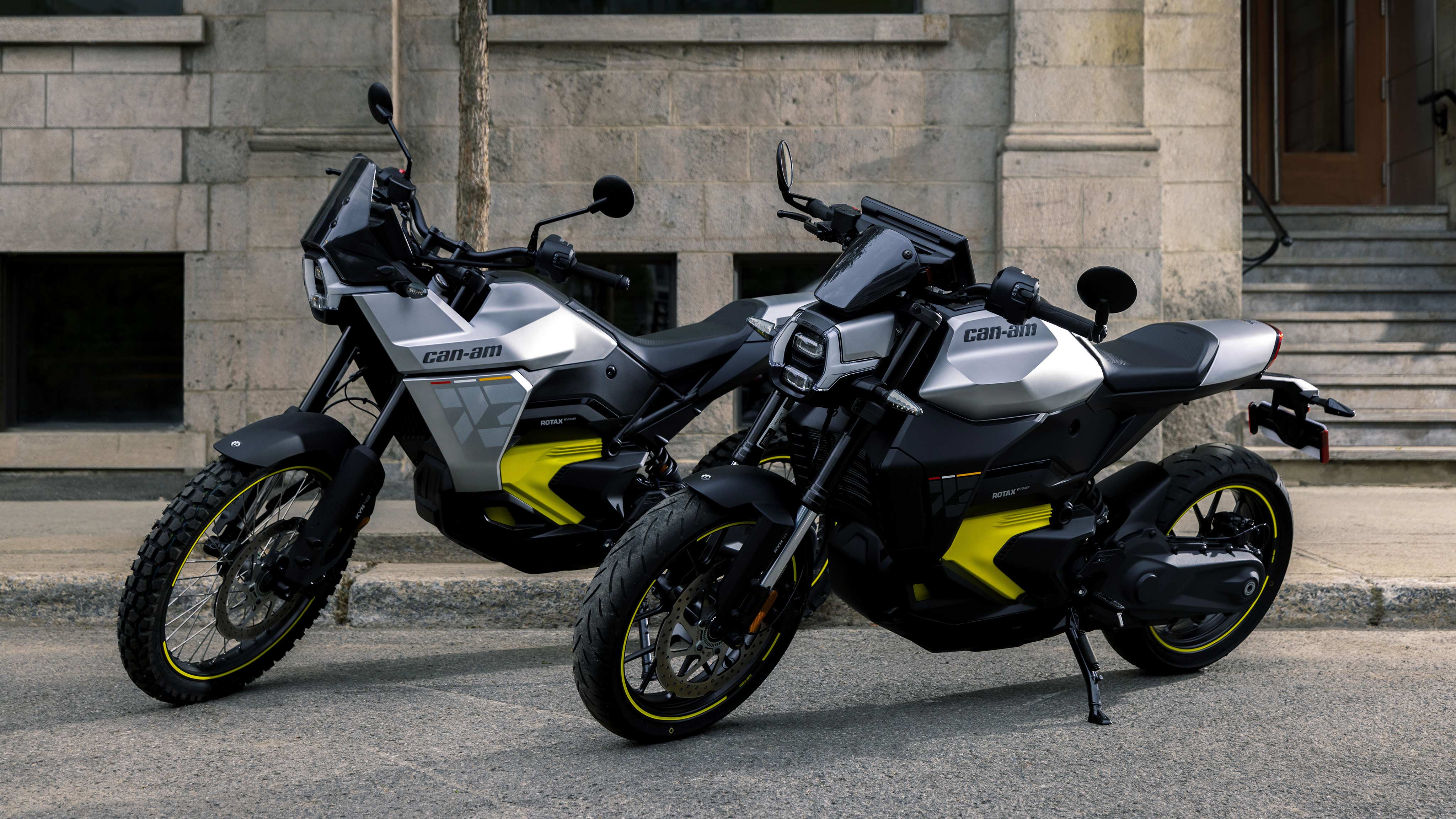 Can-Am Electric motorcycle in the city