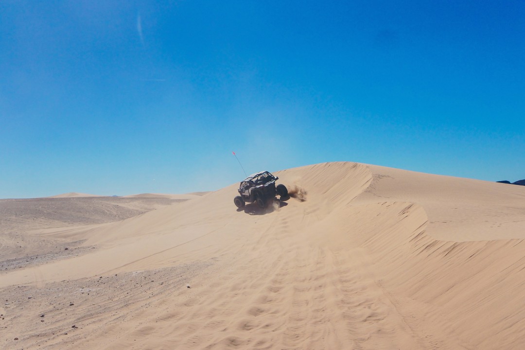 Maverick X3 in sand dunes las vegas