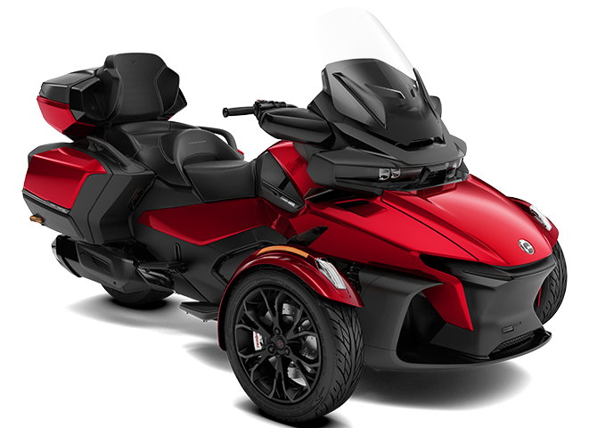 Modelo Can-Am Spyder RT 3D en rojo Marsala oscuro 
