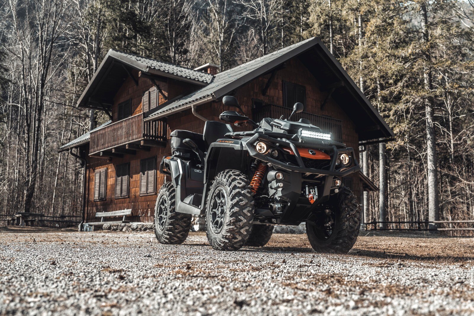 Can-Am Outlander MAX XT-P in a cottage yard