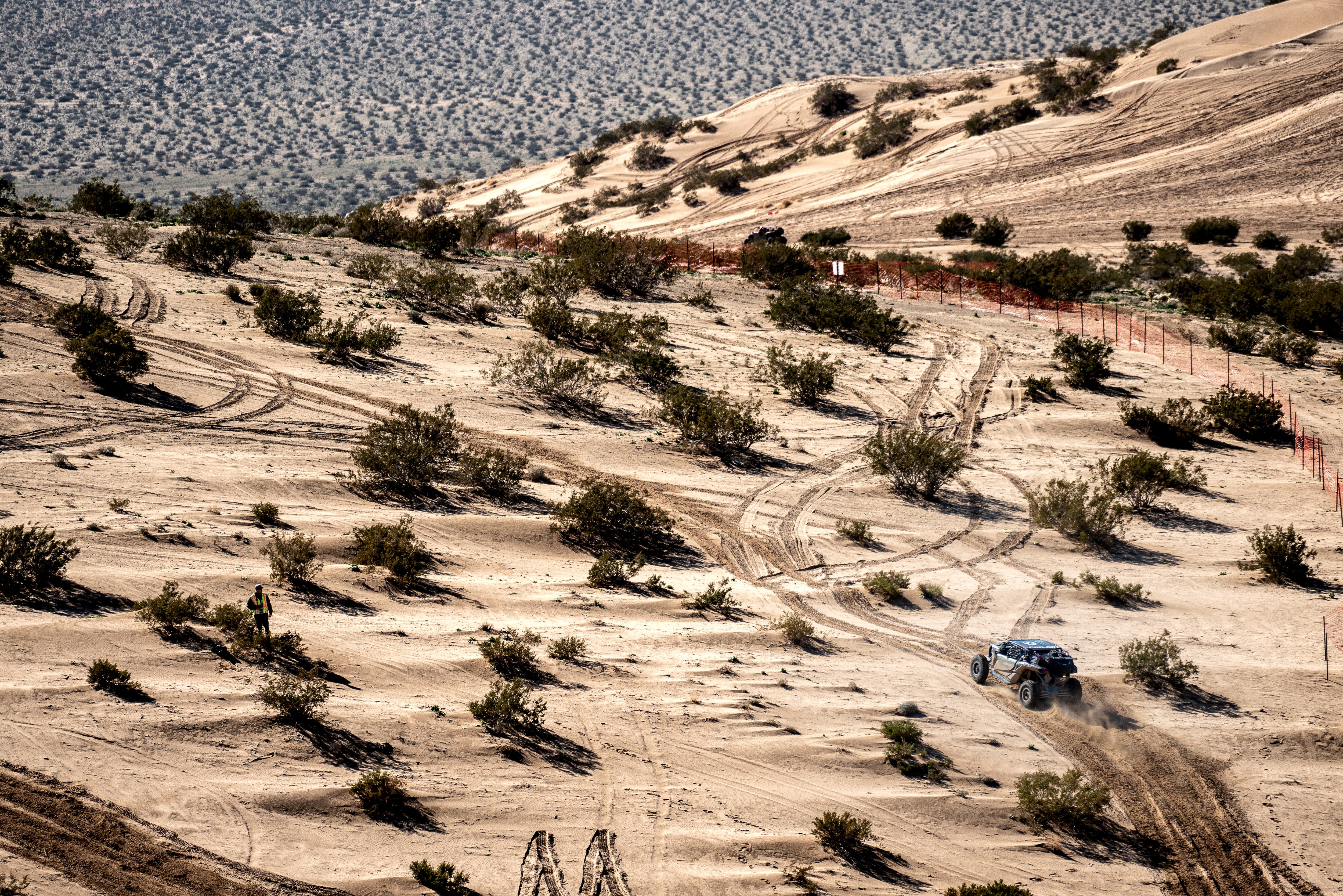 Vehicle racing in the desert