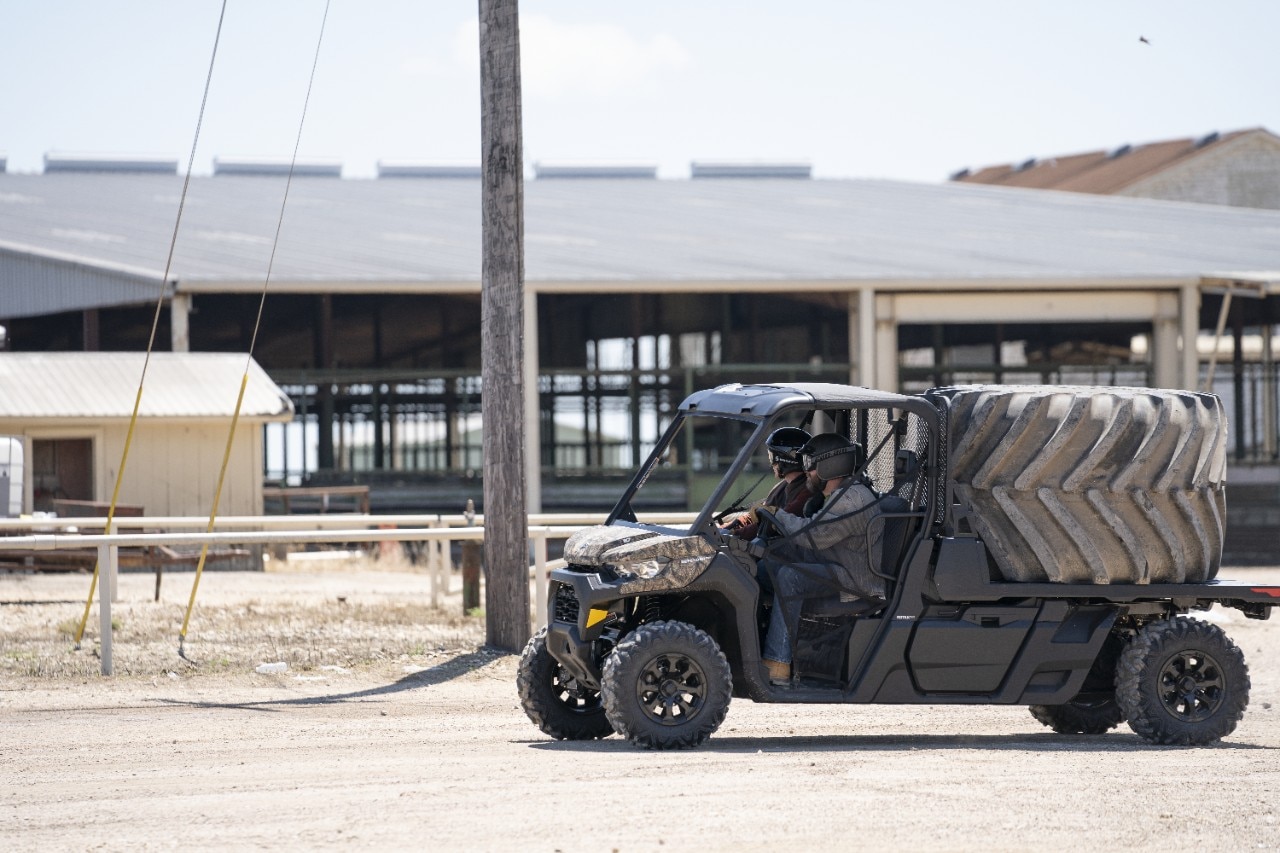 Can-Am Off-Road Defender PRO side-by-side camo work utility load
